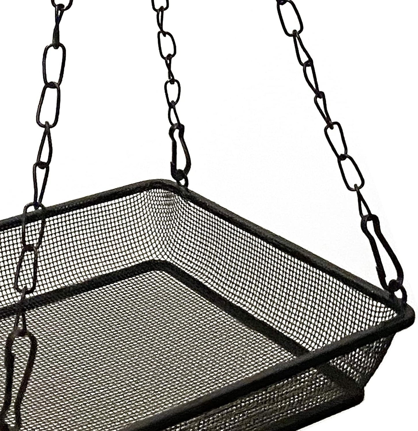 Hanging Bird Feeder Tray Platform Metal Mesh Seed Tray for Bird Feeding Outdoor Garden Decoration for Backyard Attracting Wildbirds