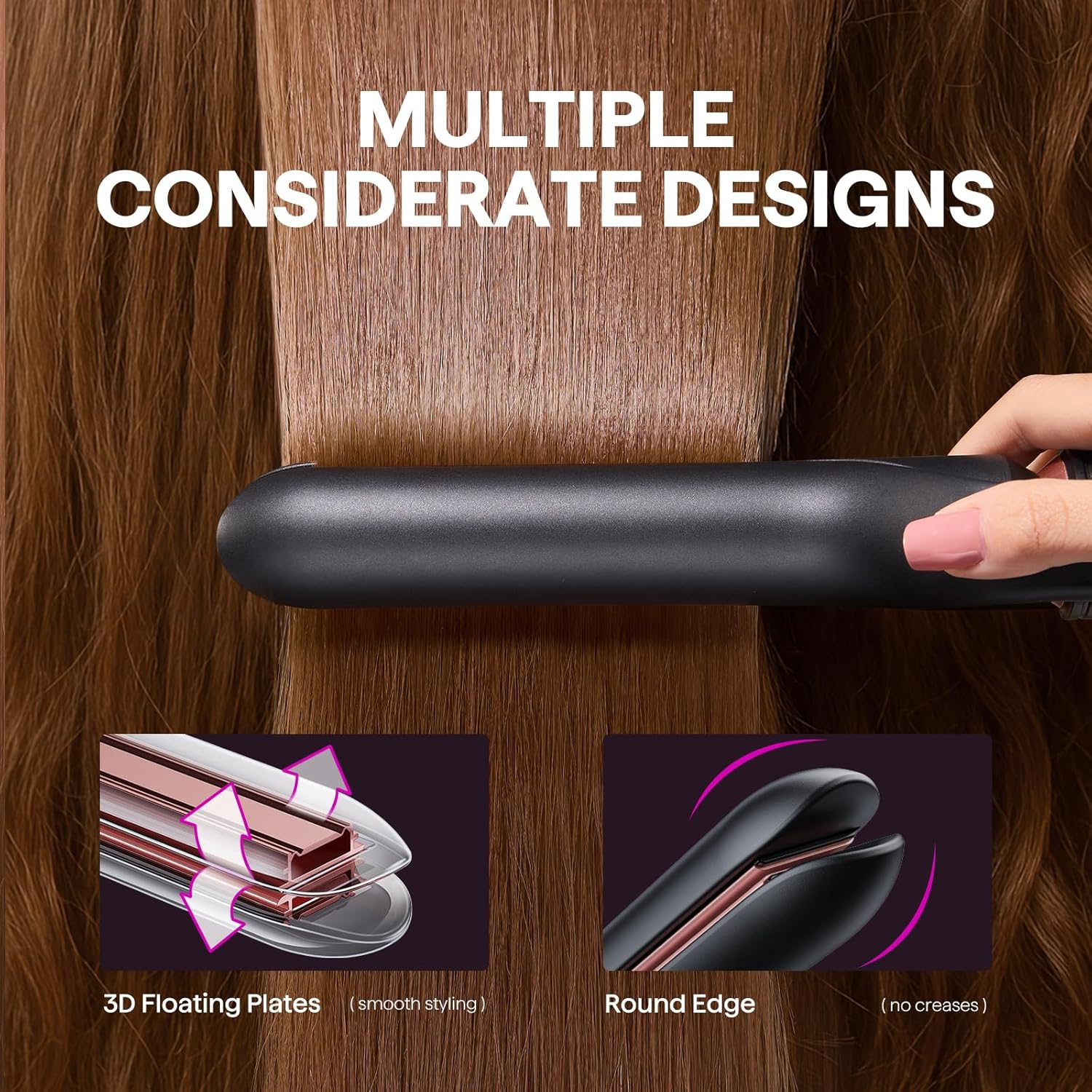 Wavytalk 3 in 1 Curling Wand Set, Multi Curl, Curling Iron Set with He