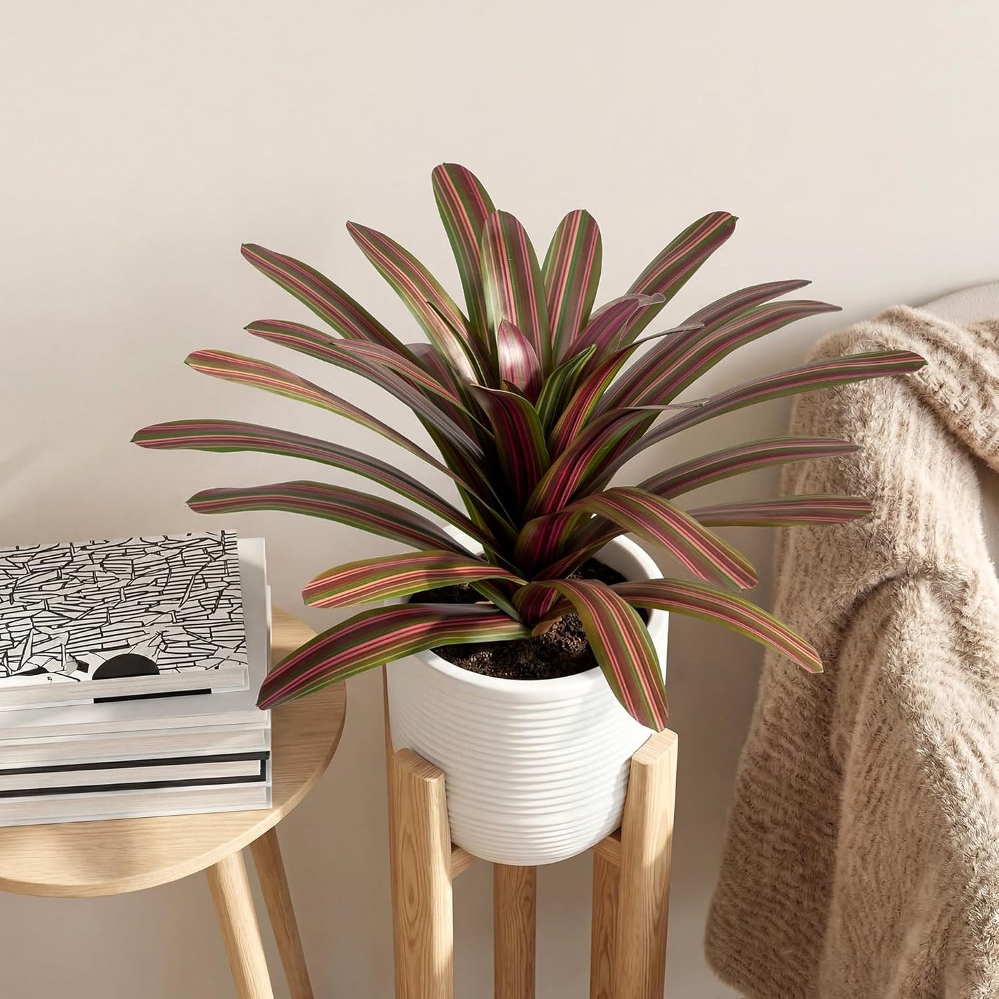 Agave Plant Artificial 23.6" Faux Agave Plant Indoor Outdoor Fake Agave 33 Leaves with Striped Texture Realistic Greenery for Porch Patio Home Decor 2 Pack Without Pot(Purple Green)