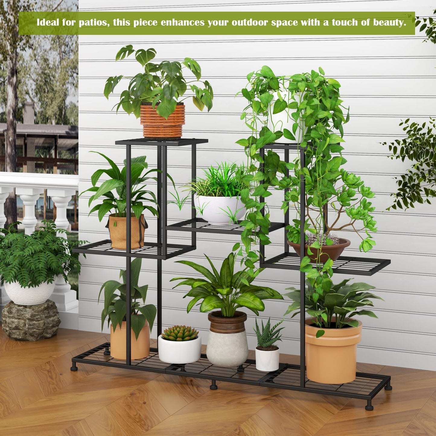 Twhep Metal Plant Stand, 5 Tiers Multifunctional Plant Stands for Indo
