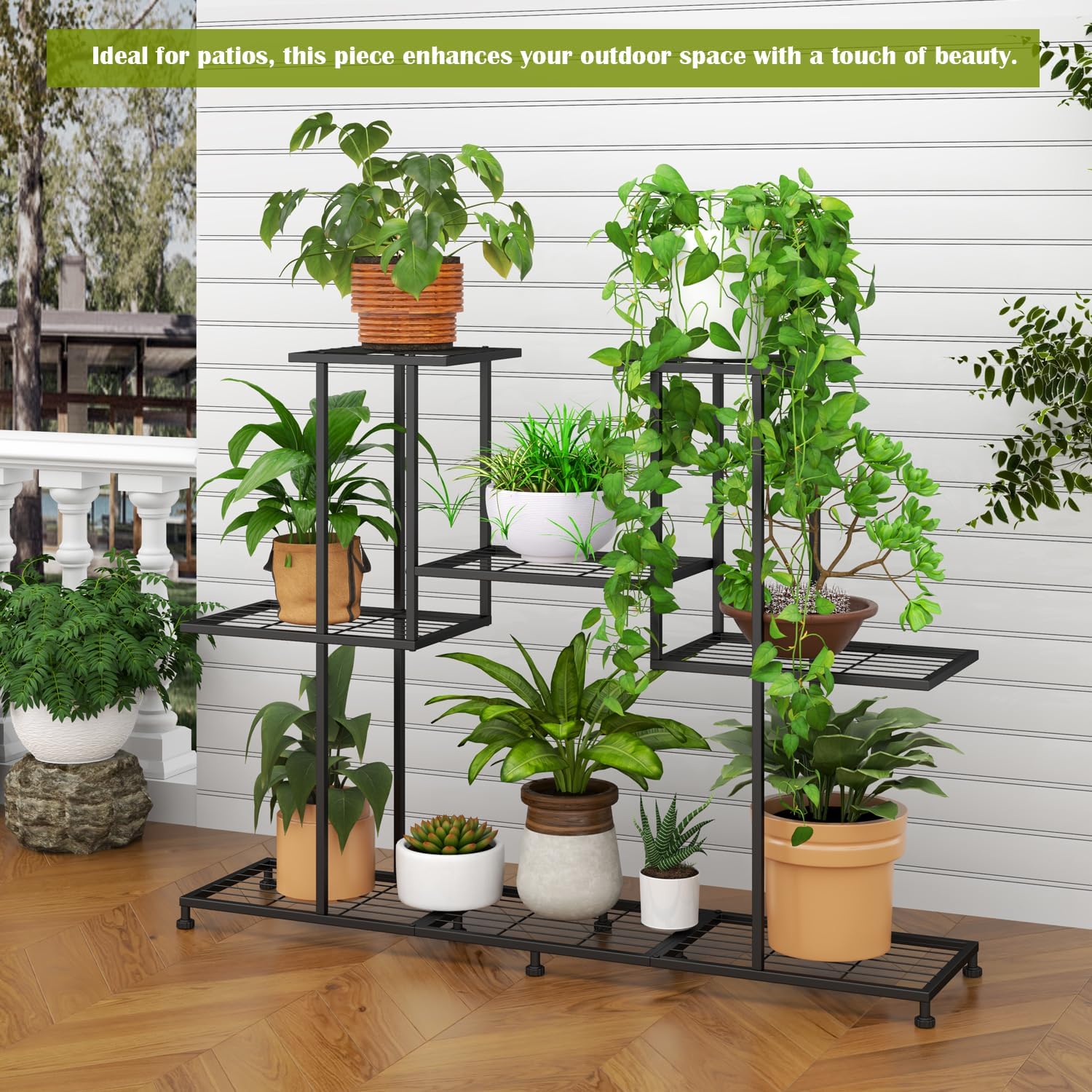 Twhep Metal Plant Stand, 5 Tiers Multifunctional Plant Stands for Indo