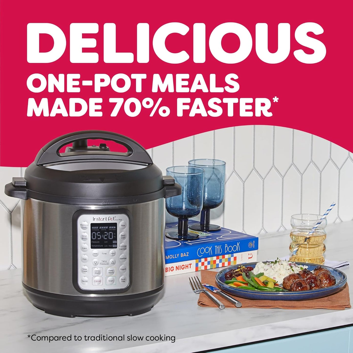Instant Pot Duo Plus 9-in-1 Multicooker, Pressure Cooker, Slow Cook, R