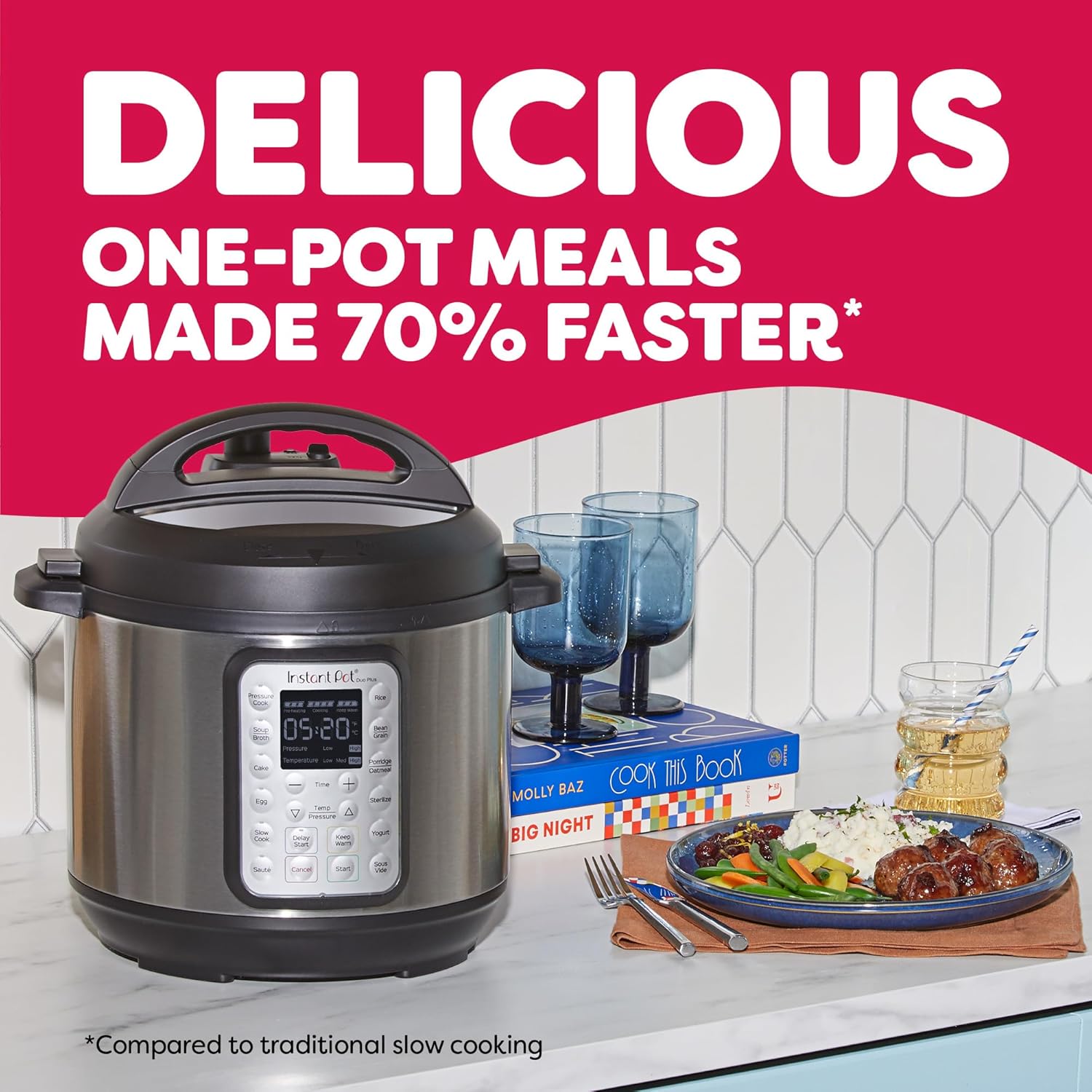 Instant Pot Duo Plus 9-in-1 Multicooker, Pressure Cooker, Slow Cook, R