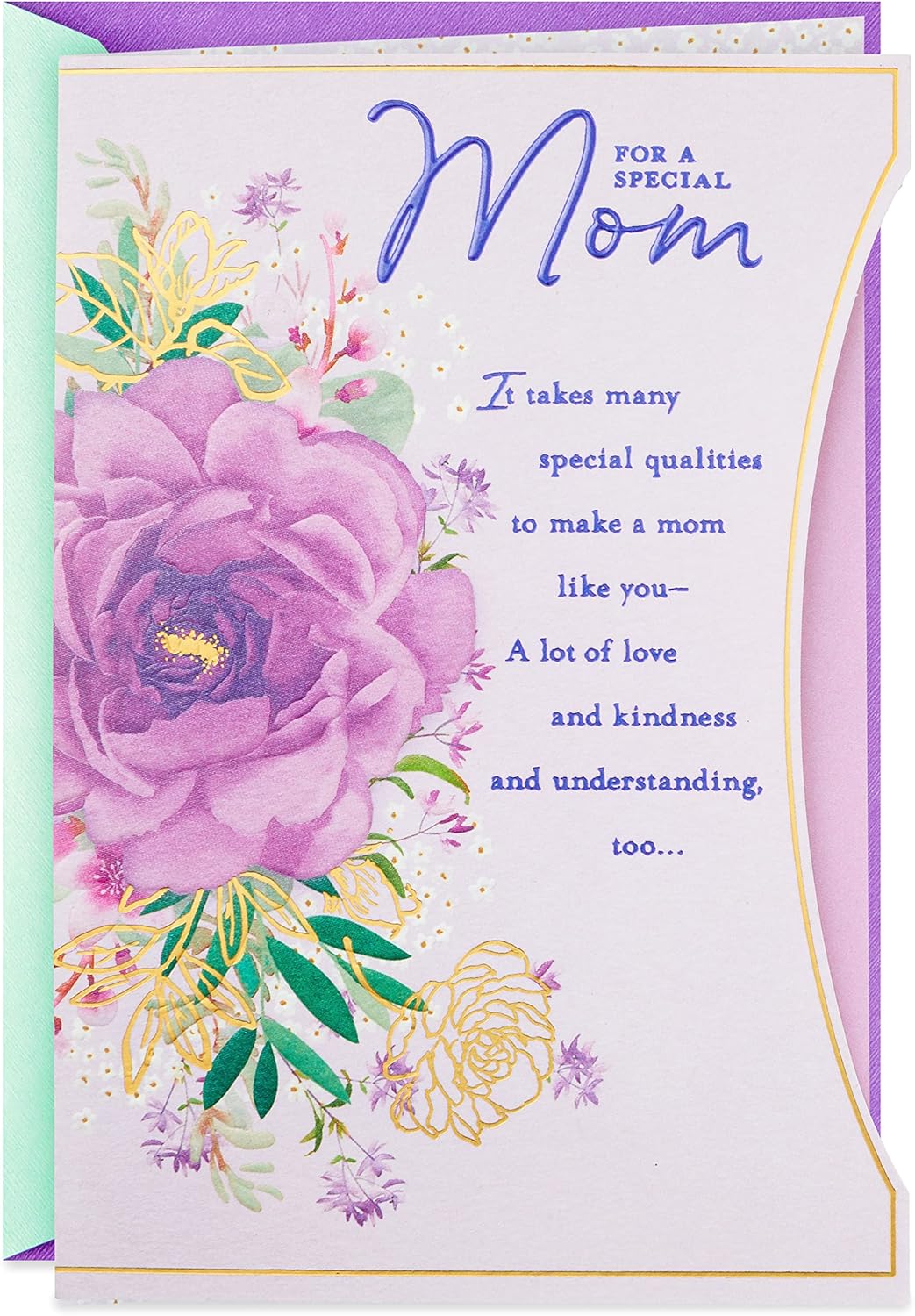 Hallmark Birthday Greeting Card for Mom (Purple Flower)