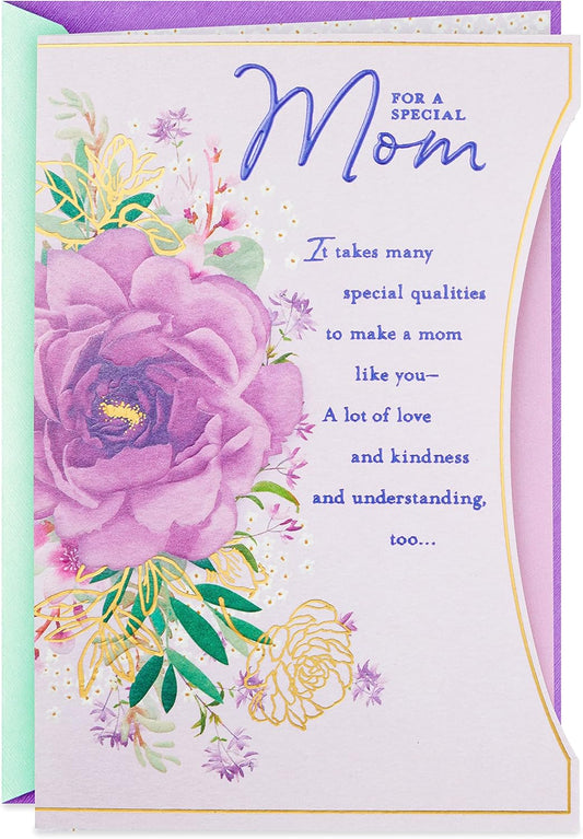 Hallmark Birthday Greeting Card for Mom (Purple Flower)