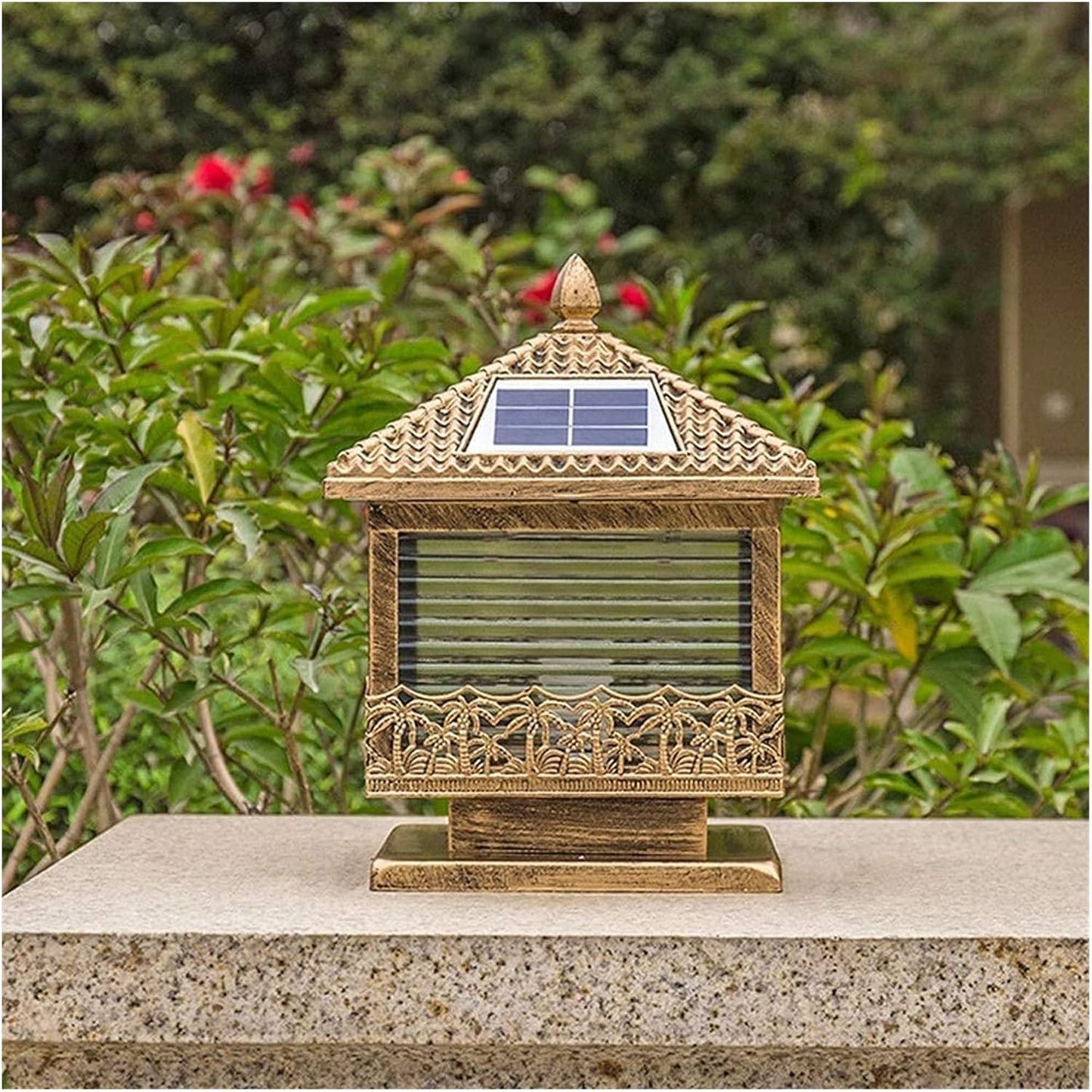 Courtyard Light Post Light Outdoor Led Courtyard European-style Square Home Waterproof Wall Garden Villa Gate Solar Post Light Garden Landscape Door Post Lamp Solar Column Lamp Home Decor Street