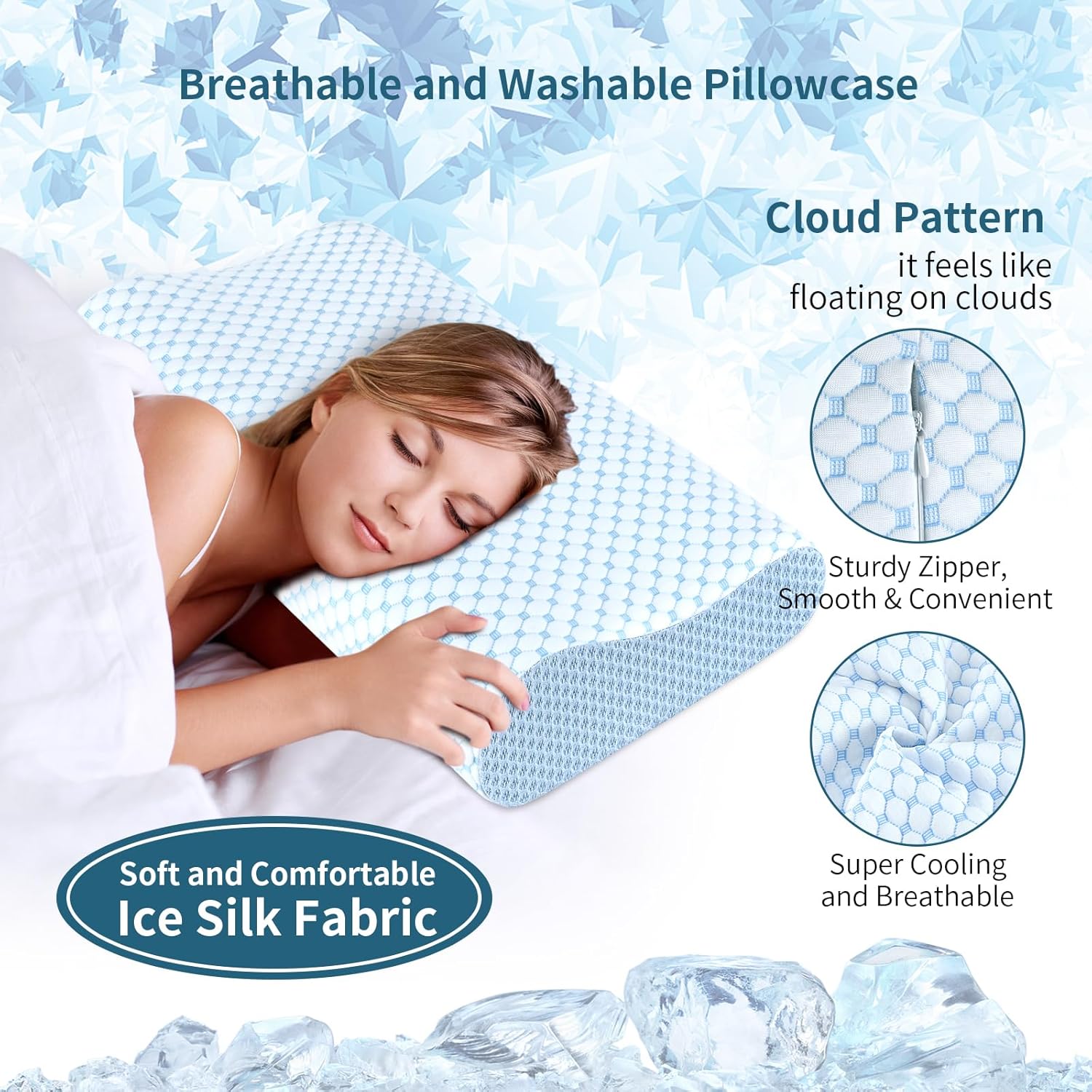 Cervical Pillow for Neck Pain Relief, Contour Memory Foam Pillows for 
