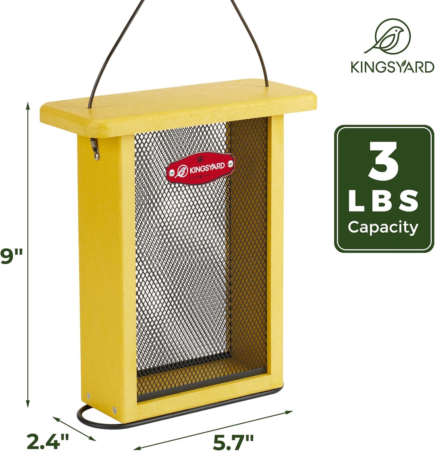 Kingsyard Finch Feeder for Outside Hanging, Metal Mesh Bird Feeders fo