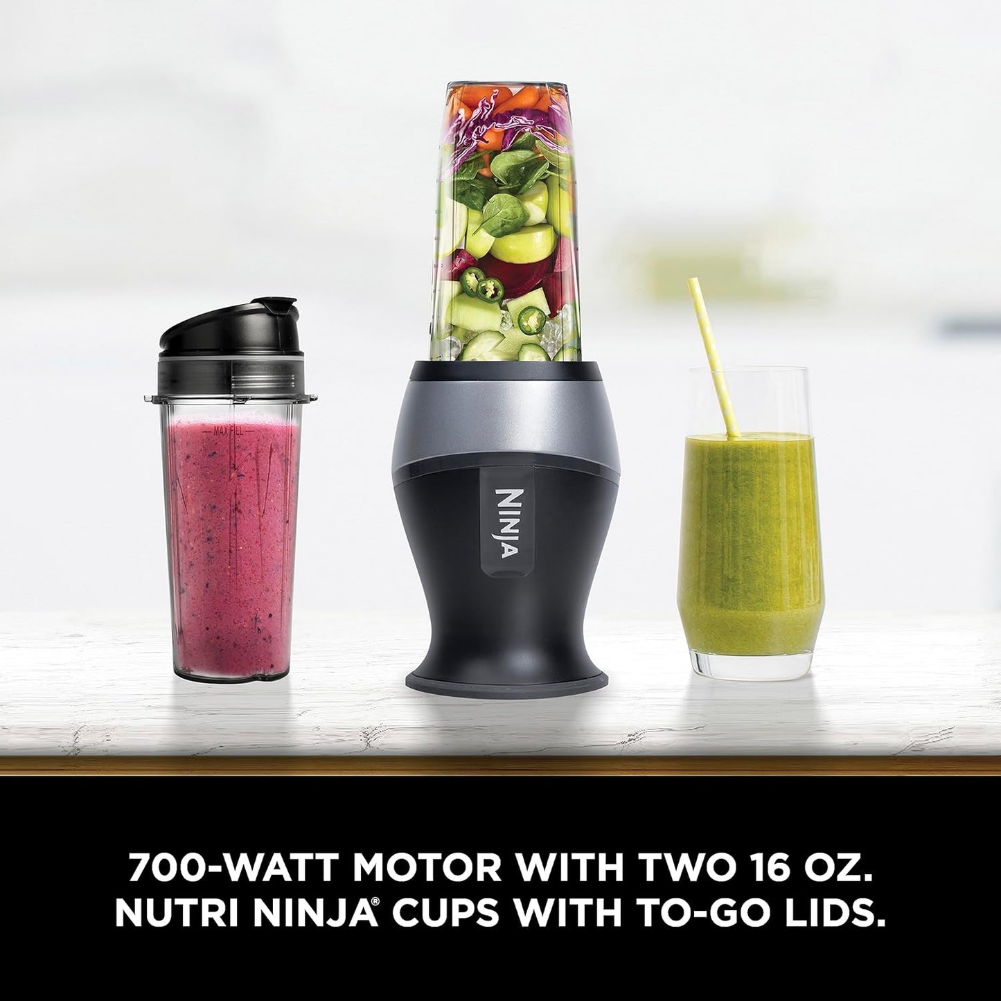 Ninja Fit Compact Personal Blender, Portable Blender for-Smoothies, Sh