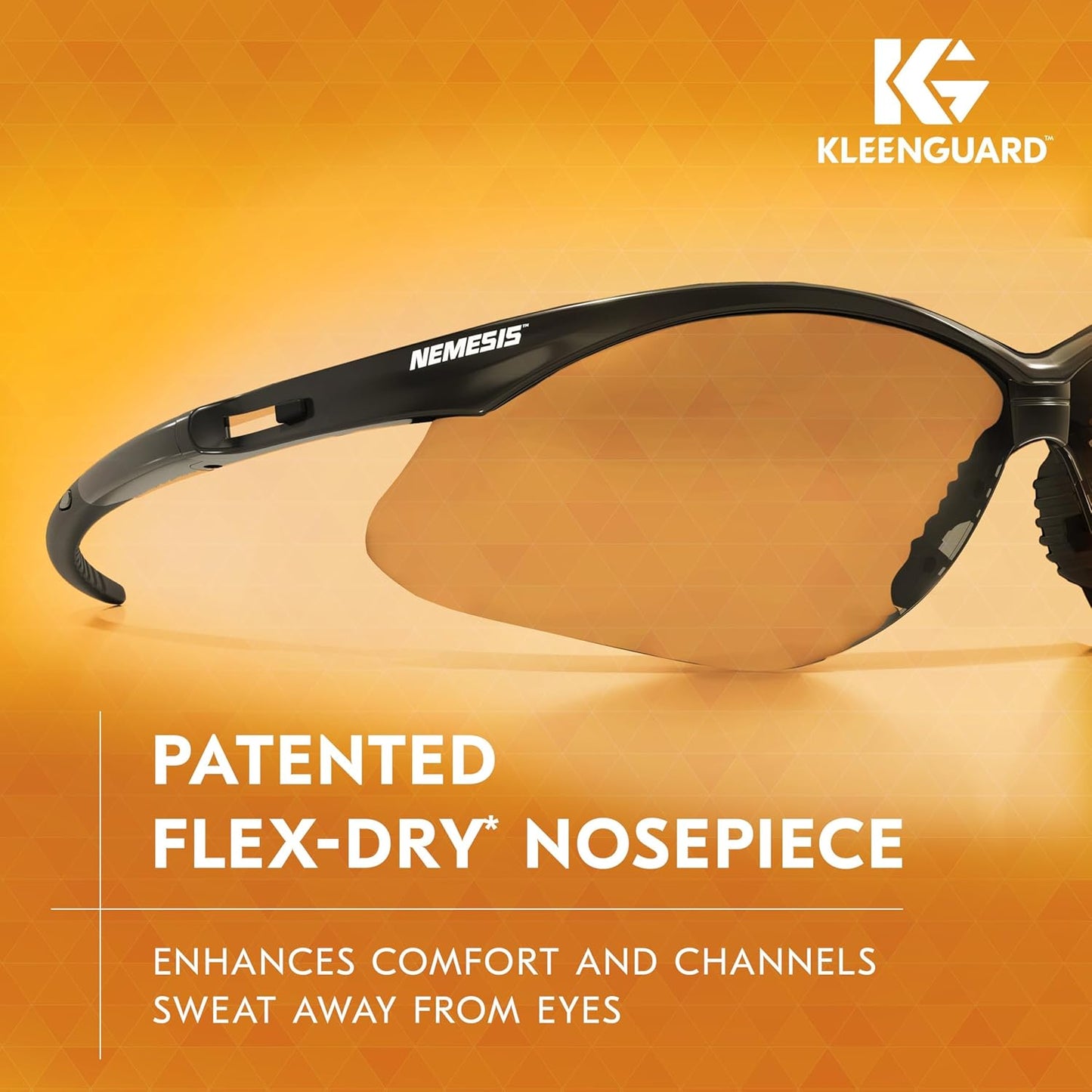 KleenGuard™ V30 Nemesis™ Safety Glasses (25676), Clear Lenses, Black F