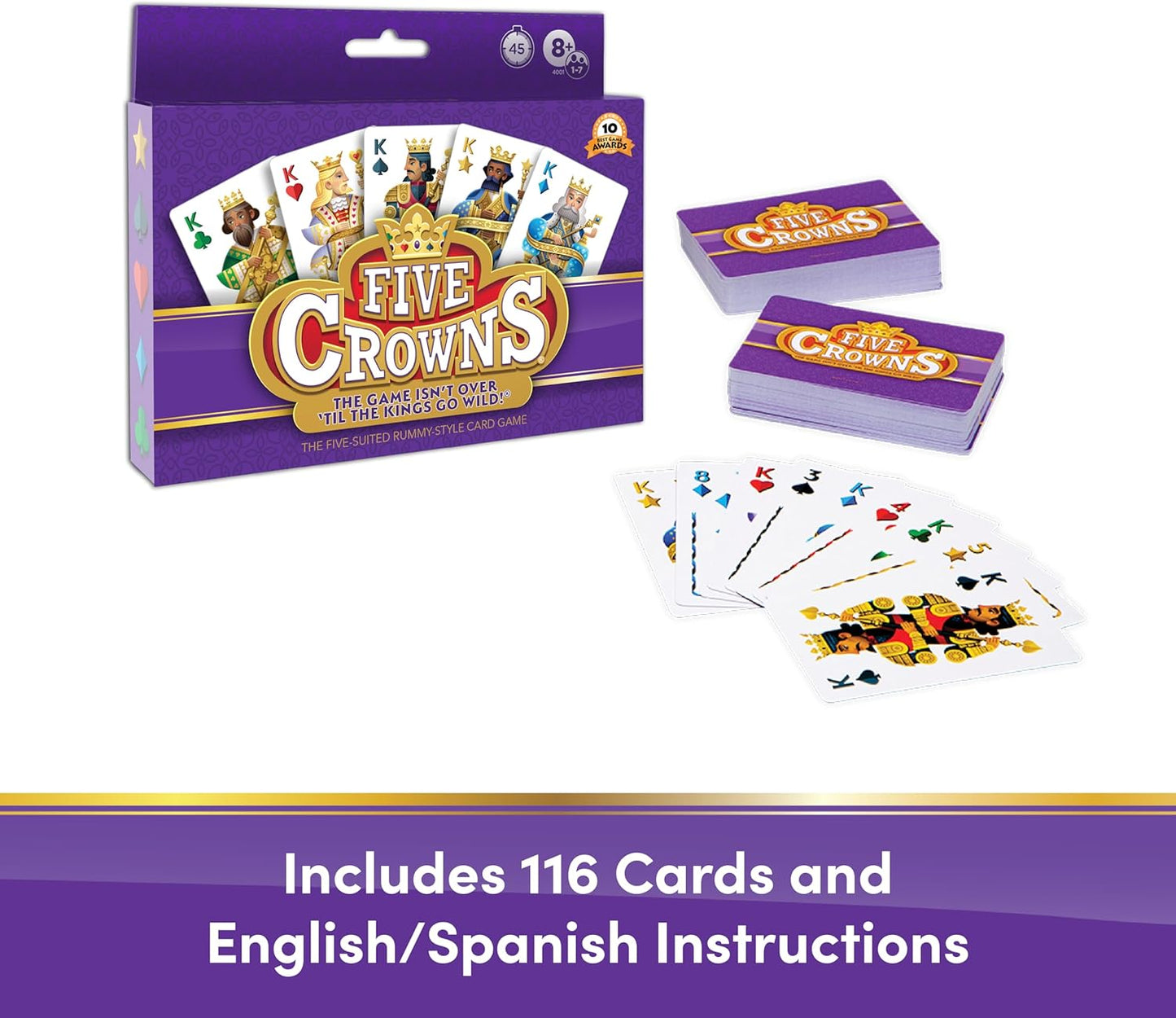 Five Crowns – Card Game for Kids and Adults, Travel and Family Game Ni