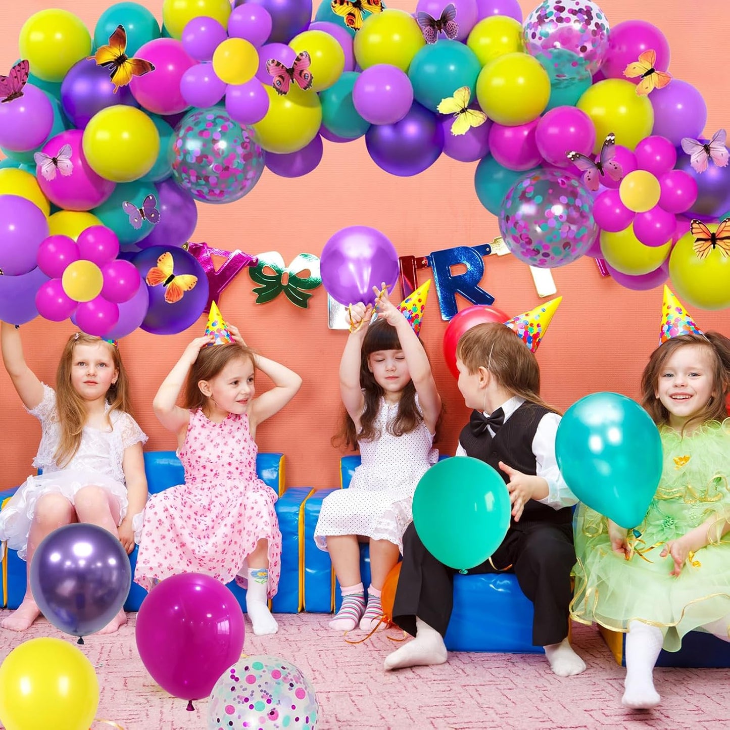 Pink Blue Purple Balloon, 60 Pcs 12 Inches Hot Pink Metallic Purple Te