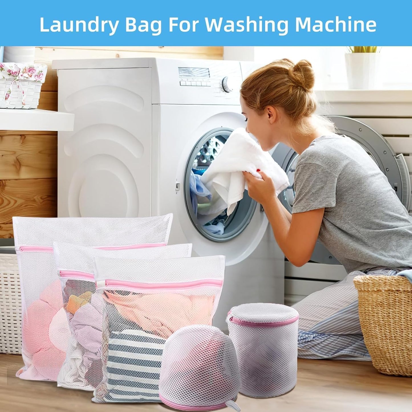 GOGOODA Mesh Laundry Bags for Delicates Durable Protective Wash Bags T