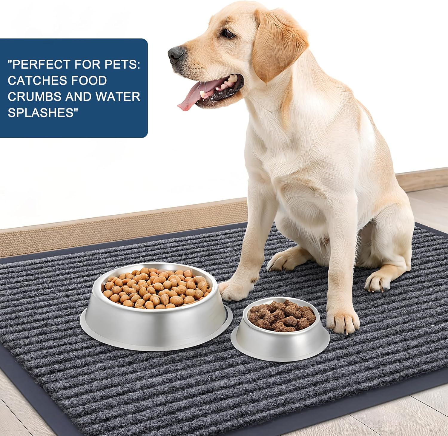 OLANLY Front Door Mat Indoor Outdoor Entrance, Waterproof Heavy Duty D