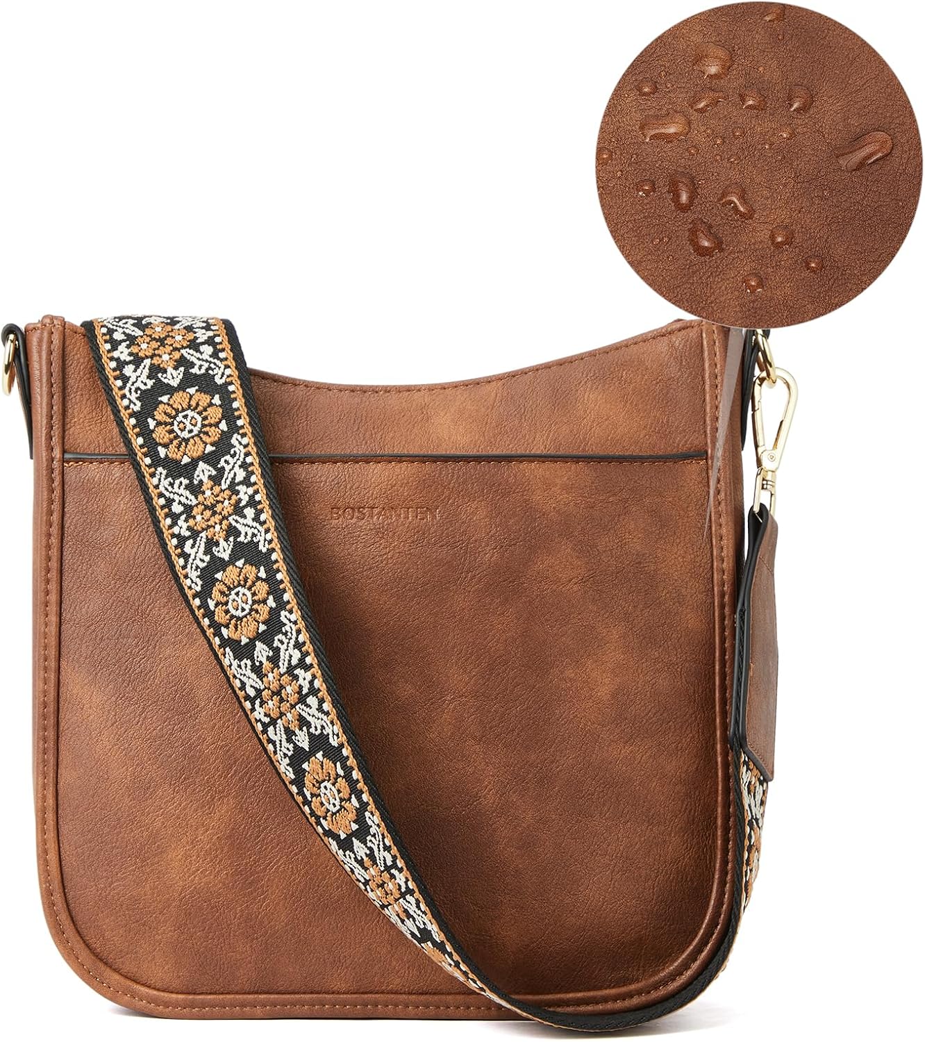 BOSTANTEN Crossbody Bags for Women Trendy Vegan Leather Hobo Purses Sh