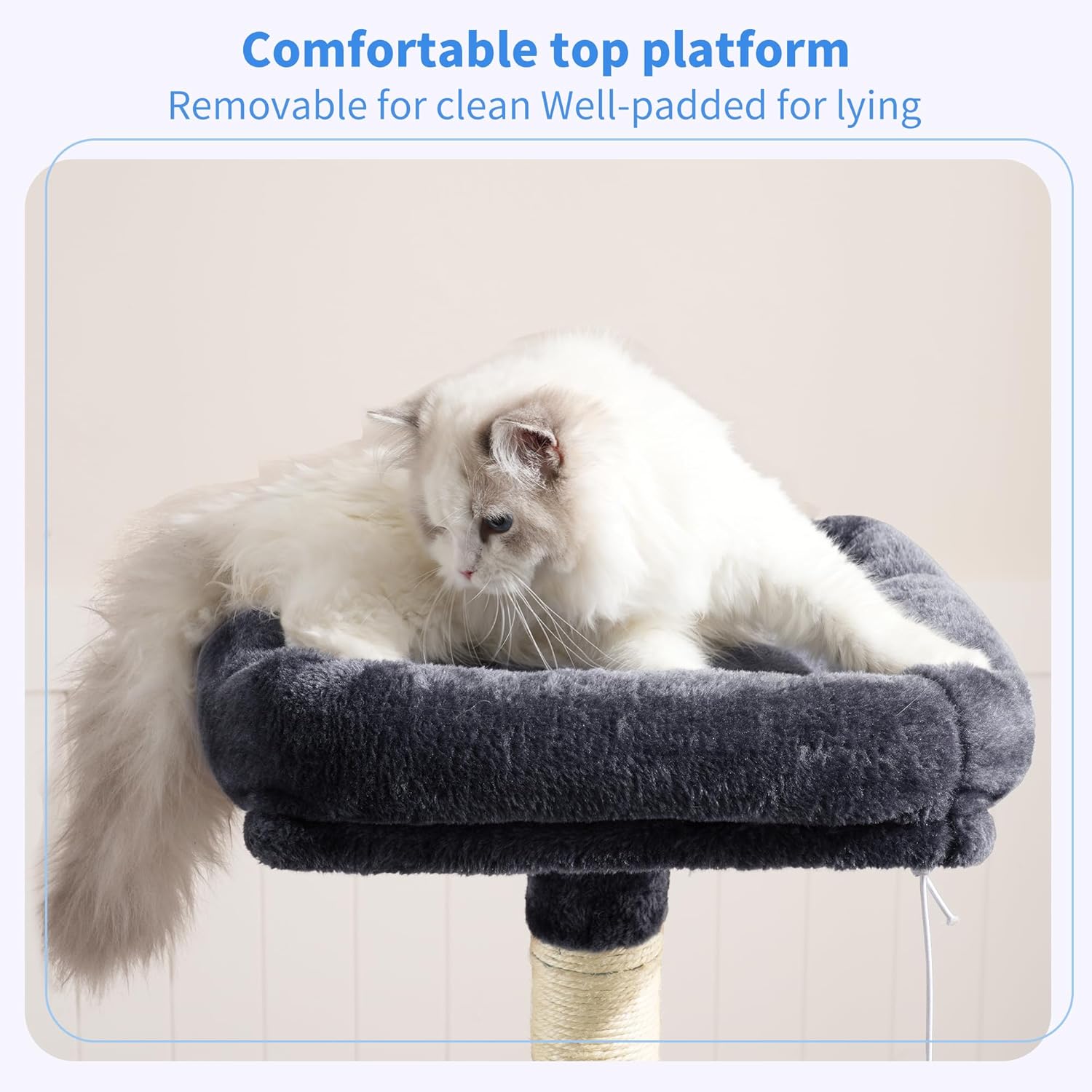 Heybly Cat Tree with Toy, Cat Tower Condo for Indoor Cats, Cat House w