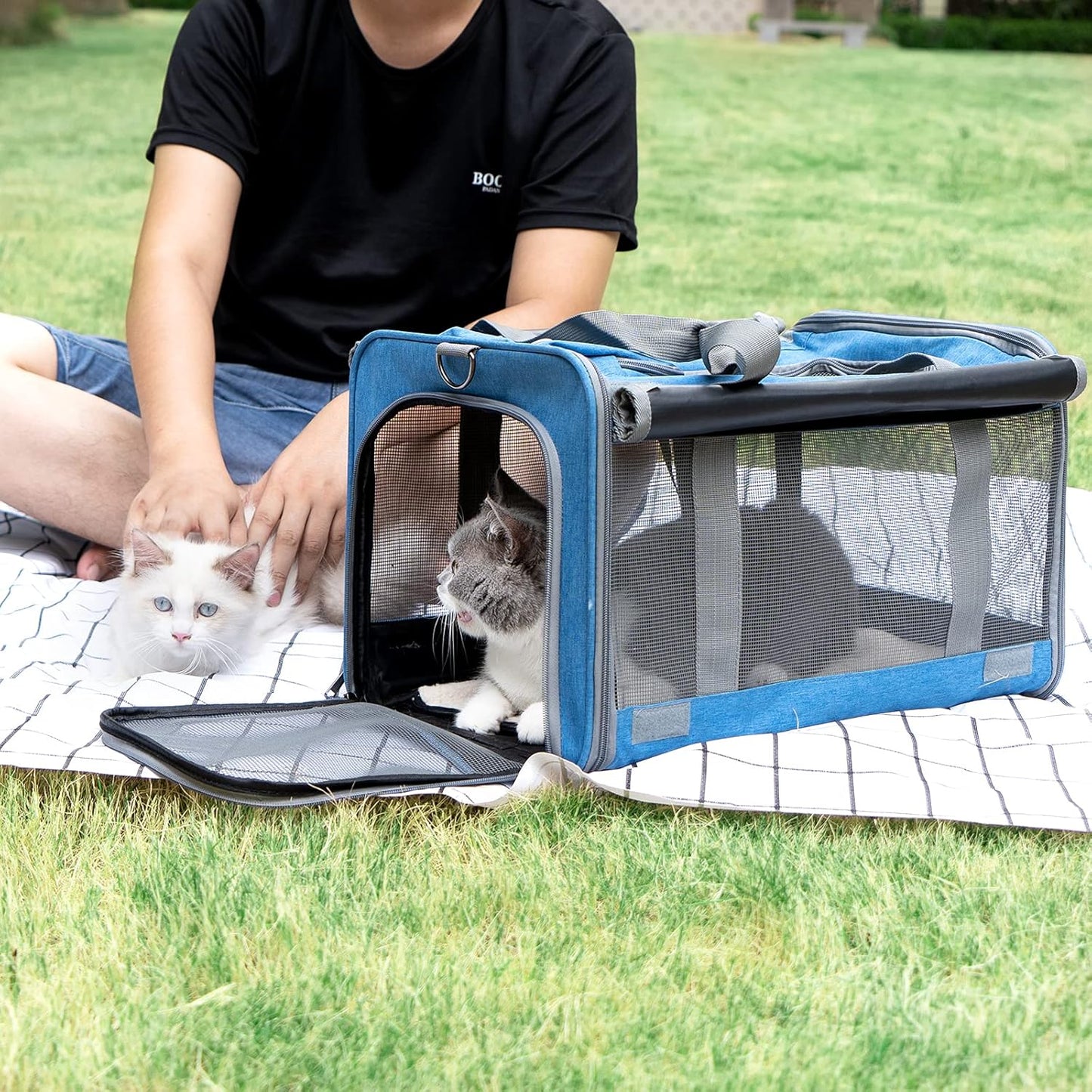 Pet Carrier for Large and Medium Cats, Soft-Sided Pet Carrier for Big 