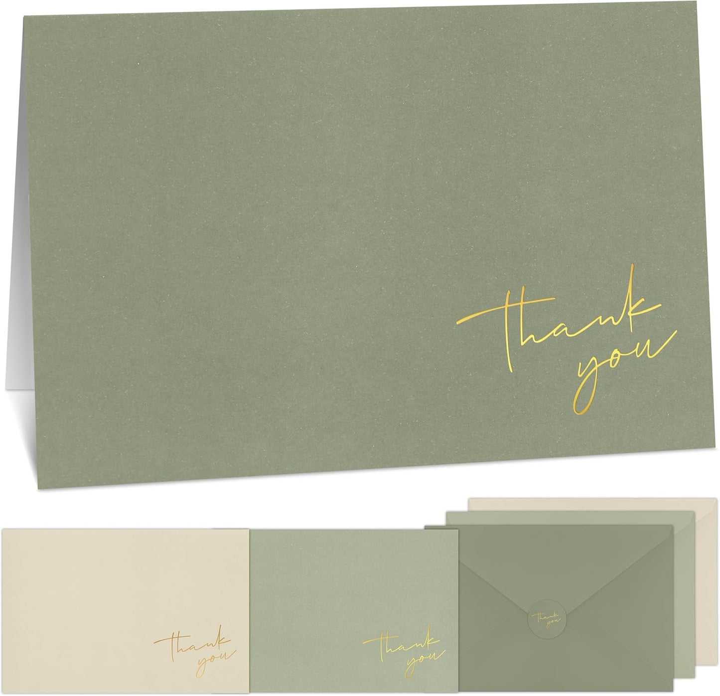 Beautiful Thank You Cards Set of 30 With Envelopes and Stickers - Elegant Blank Cards For Personalized Notes - Perfect Bulk Stationary Set For All Occasions incl. Weddings, Business & Baby Showers