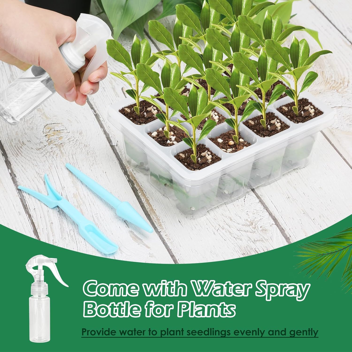 Reusable Seed Starter Tray, 4 Pack Silicone Seed Starter Kit for Start