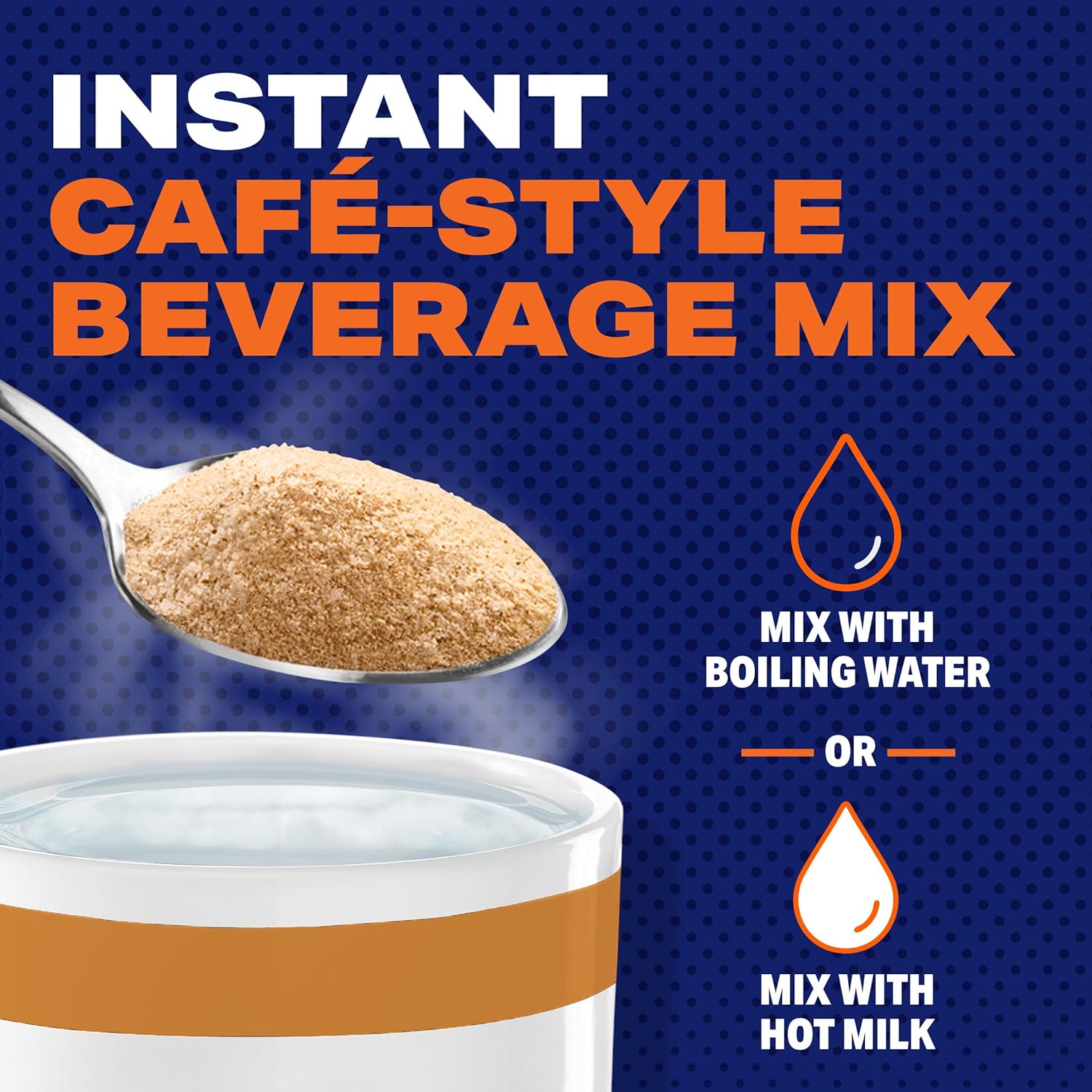 Maxwell House Instant Cafe-Style Beverage Mix, Easy to Prepare, 1 Cani
