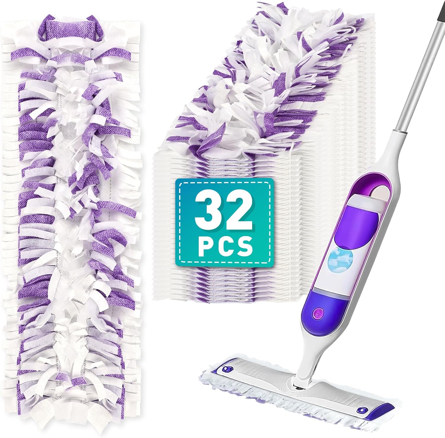 5X Cleaning Power Mop Pads Compatible with Swiffer PowerMop, Disposabl