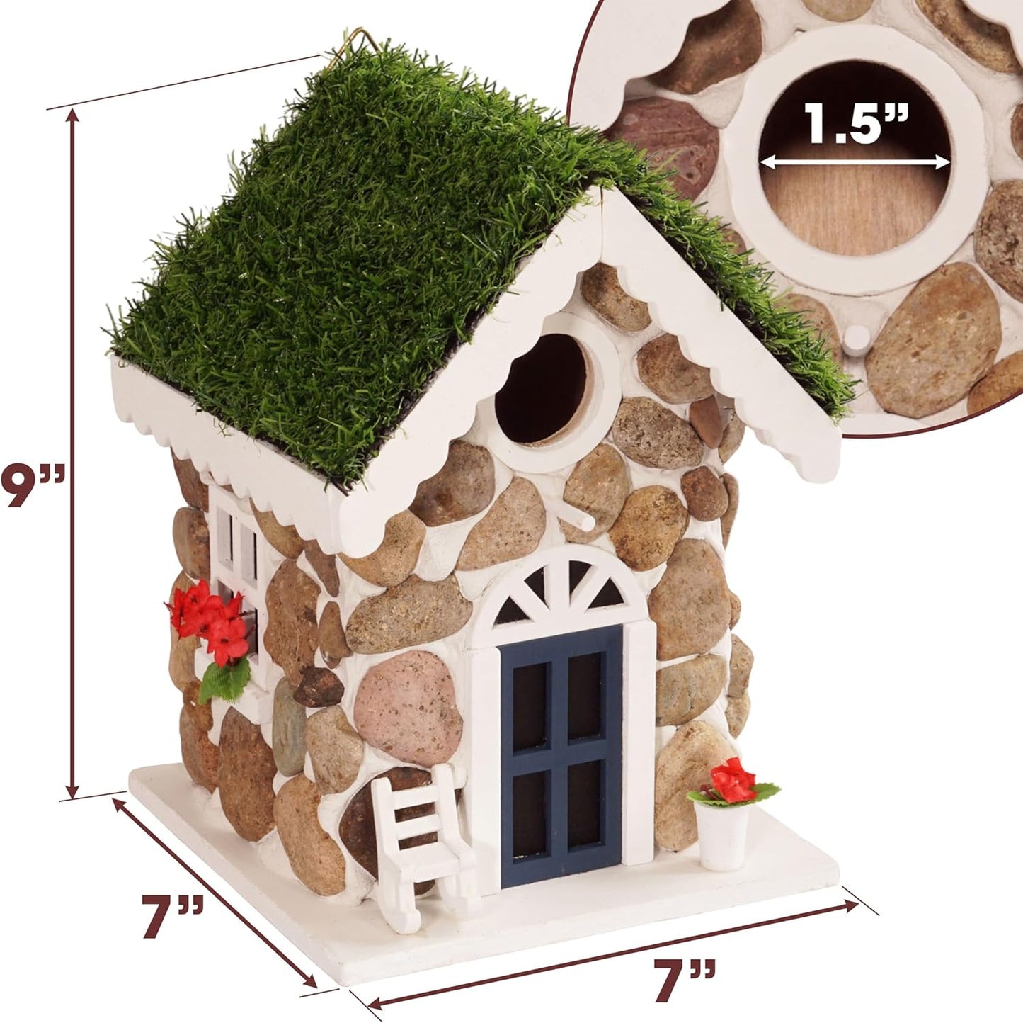 MIXUMON Bird Houses for Outside, Outdoor Bird House for Bird Families 