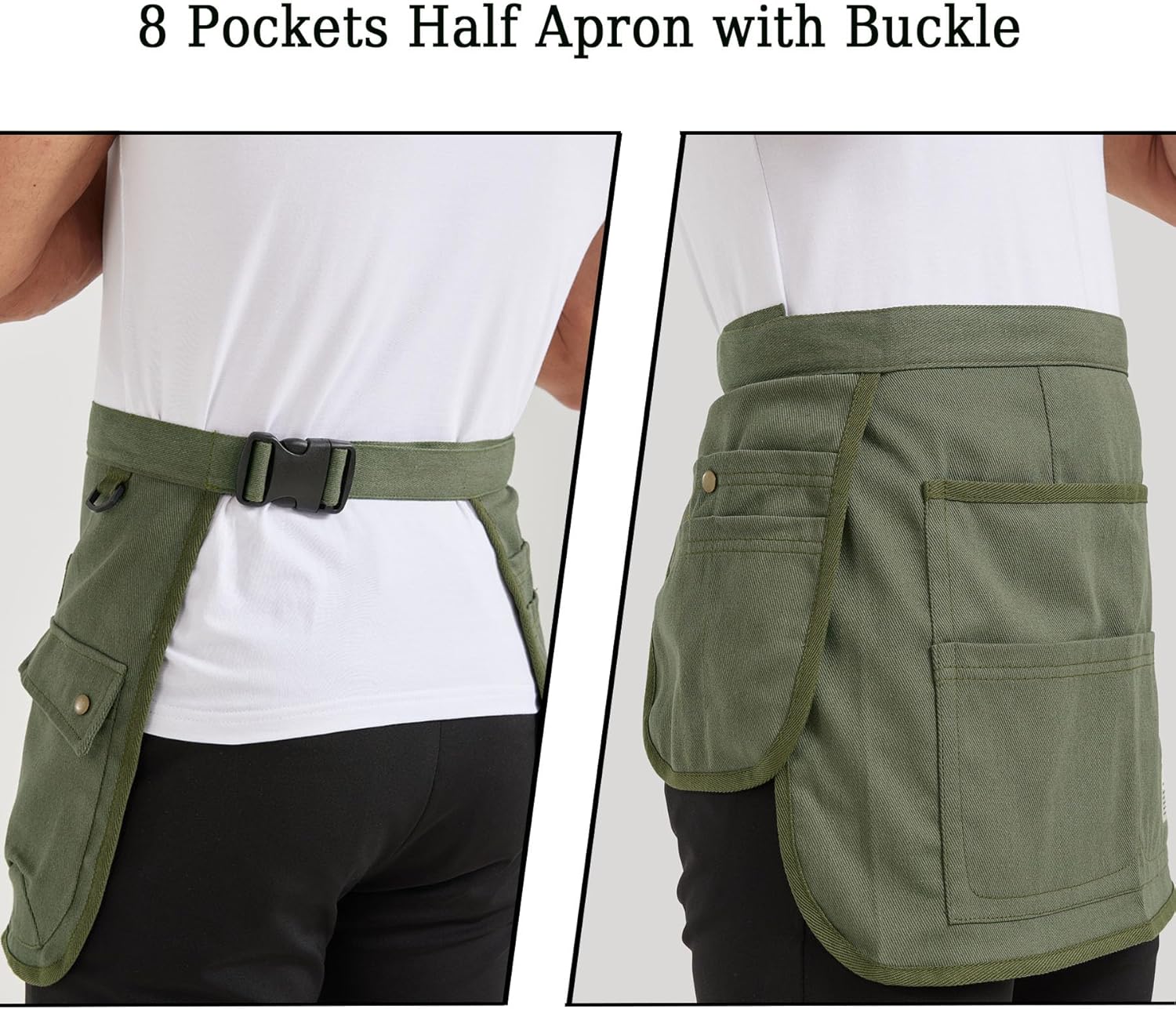 Nanxson Tool Apron Half Canvas Apron With Muti-Pockets for Home Garden