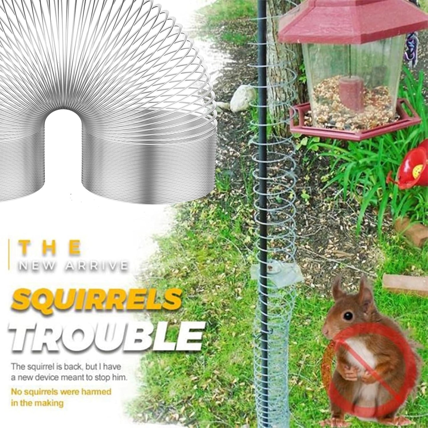 Squirrel Proof Spring Device, Metal Squirrel Baffle Barrier Type Coil,