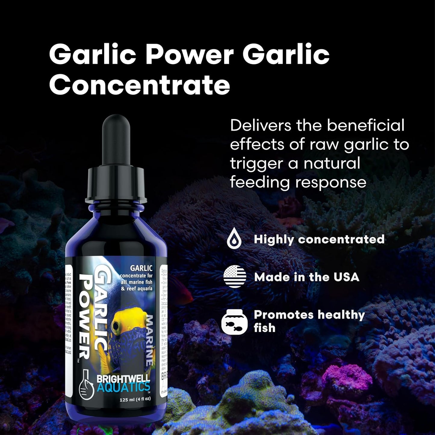 Brightwell Aquatics GarlicPower Garlic Extract for Aquarium Fish Food 