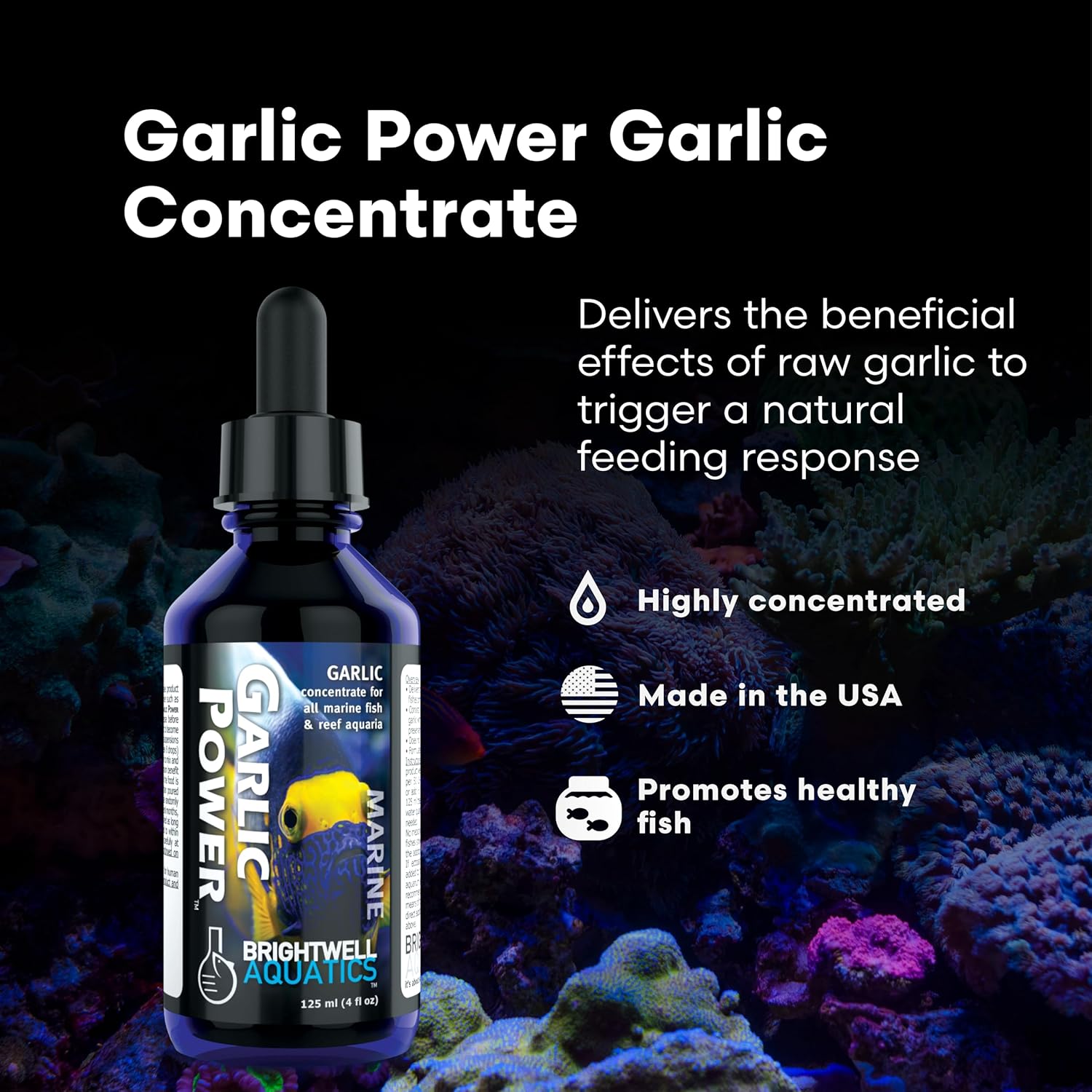Brightwell Aquatics GarlicPower Garlic Extract for Aquarium Fish Food 