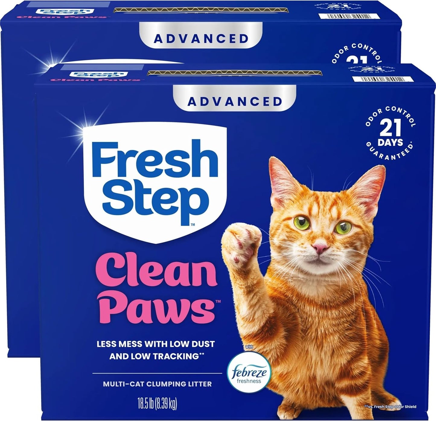 Fresh Step Advanced Clean Paws Multi Cat Clumping Cat Litter with Febr