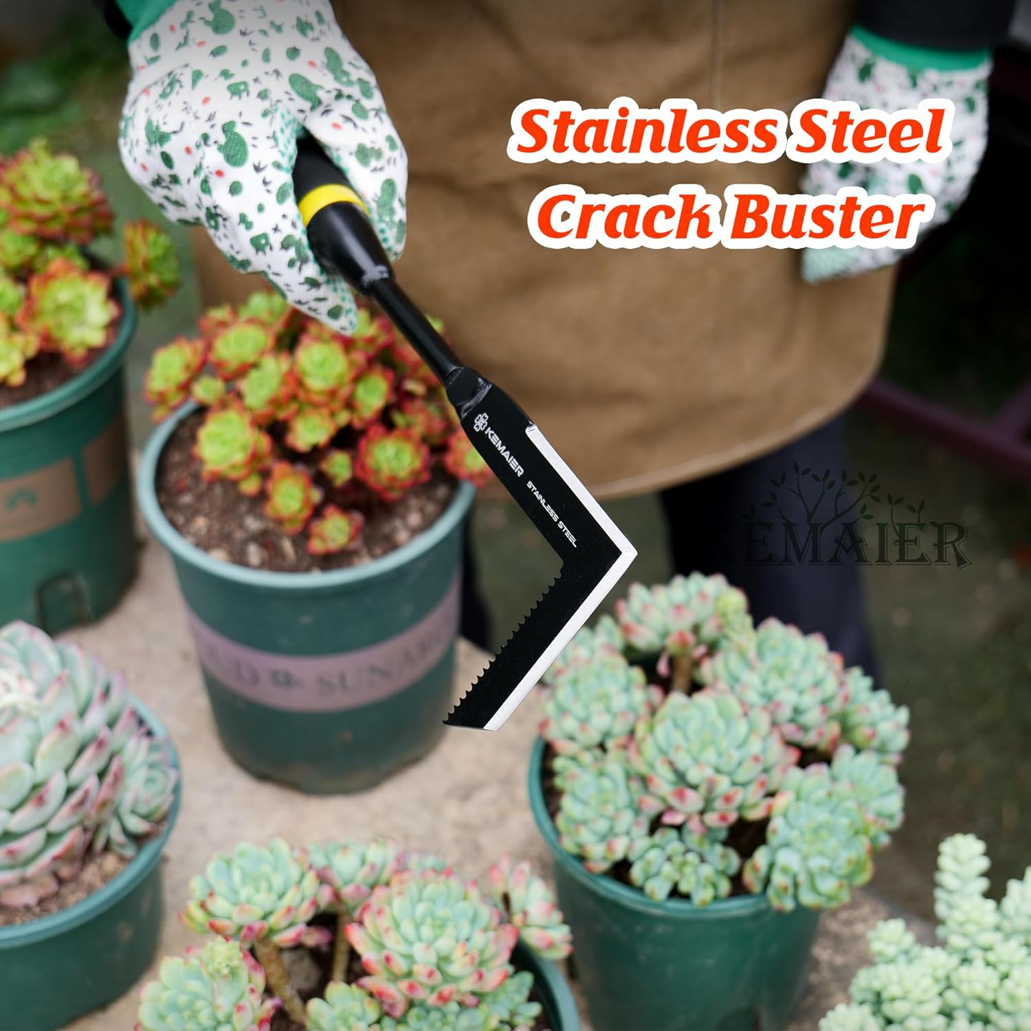 Garden Tool Set - Featuring a Heavy-Duty Stainless Steel Hand Cultivat