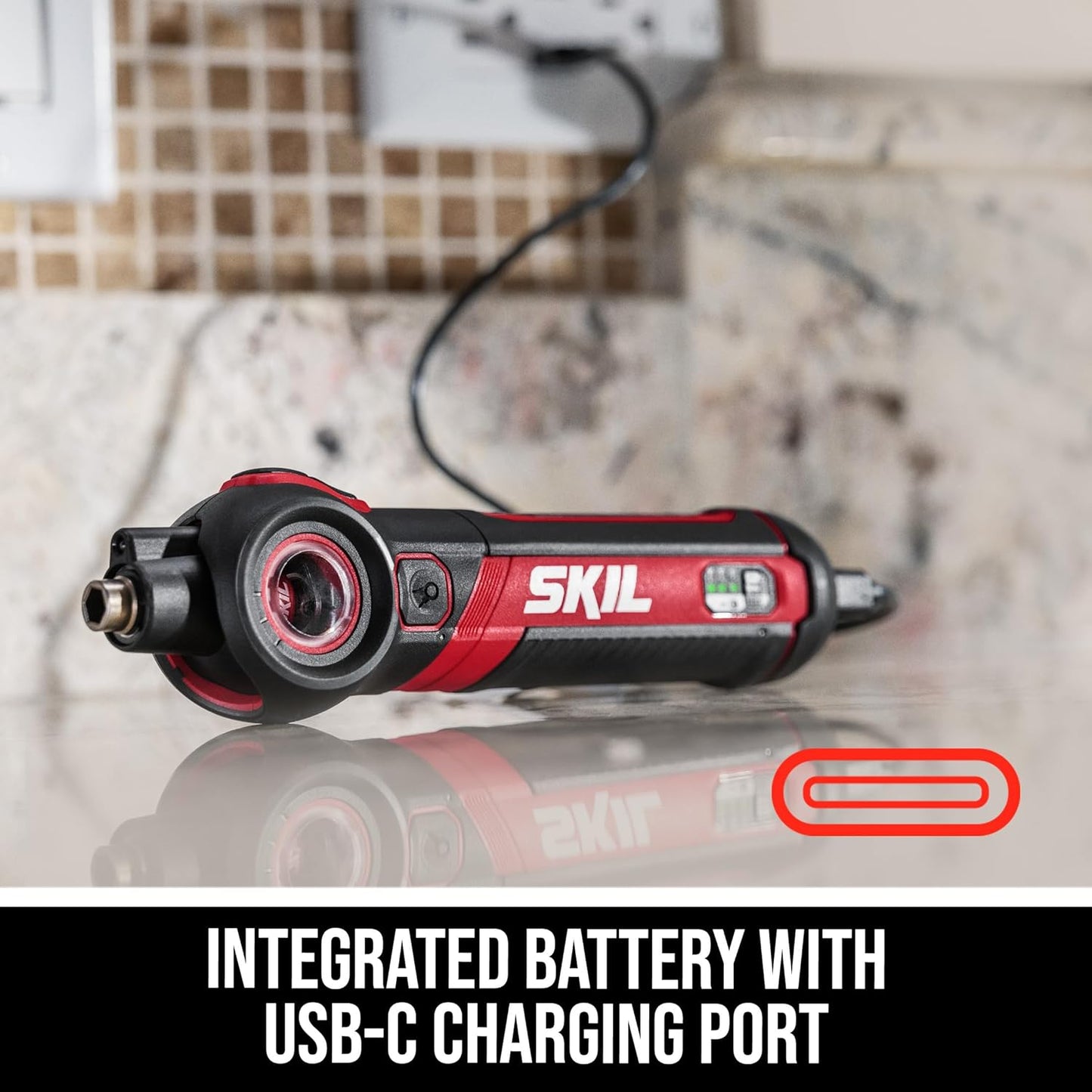 SKIL Twist 2.0 Rechargeable 4V Screwdriver with Pivoting Head, Torque 