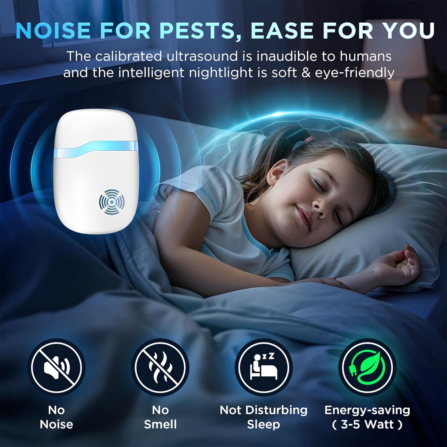 (2026 Upgraded) Ultrasonic Insect & Pest Indoor Repeller - Stronger Dr
