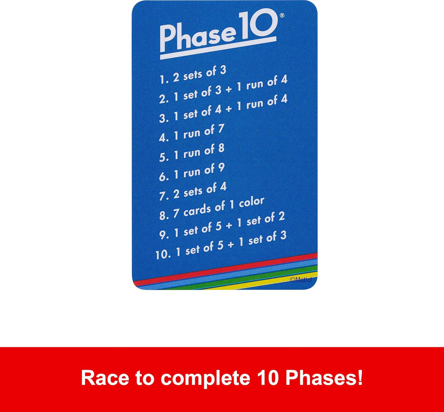 Mattel Games Phase 10 Card Game with 108 Cards, Makes a Great Gift for
