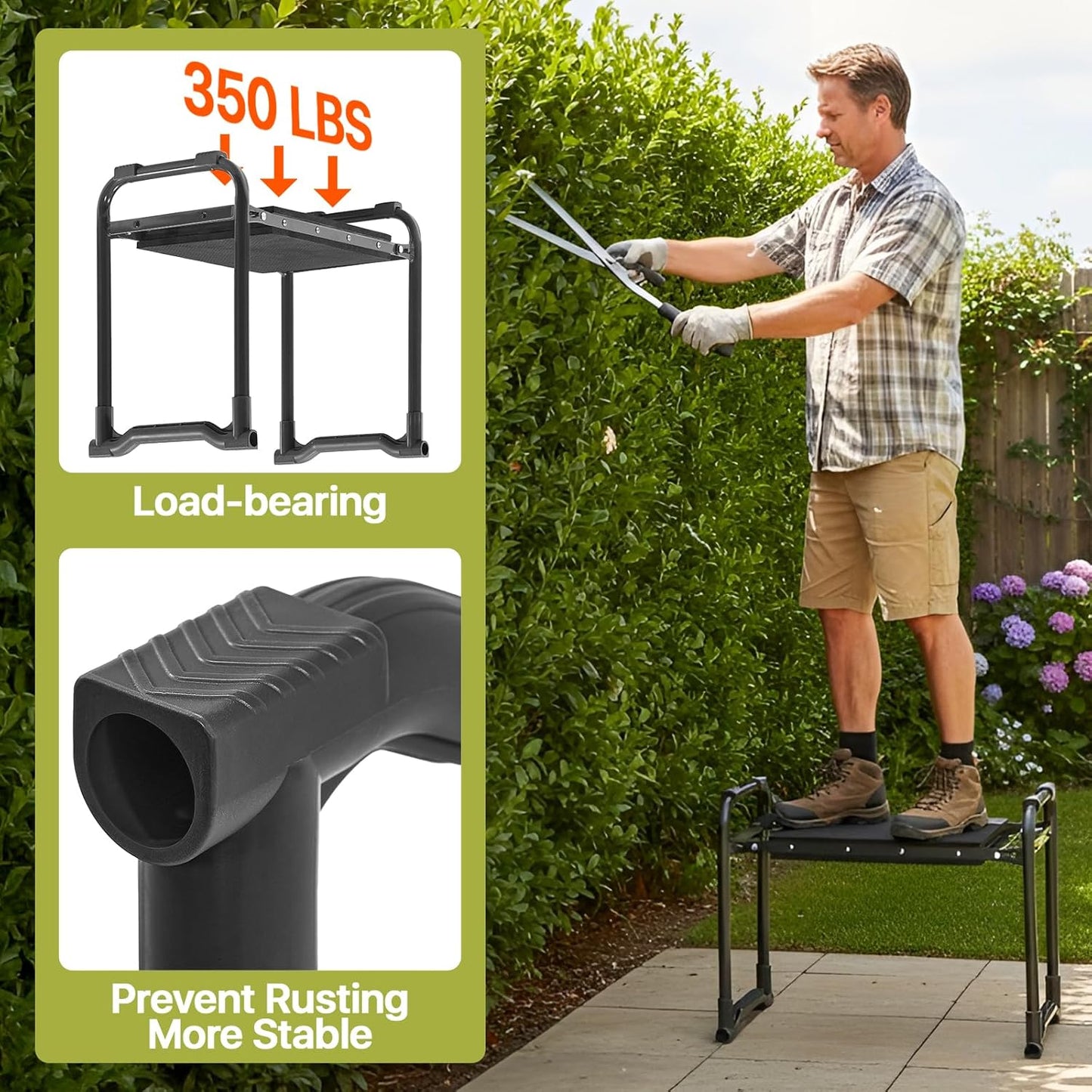 Garden Kneeler and Seat Heavy Duty, Wider and Thicker Kneeling Pad for