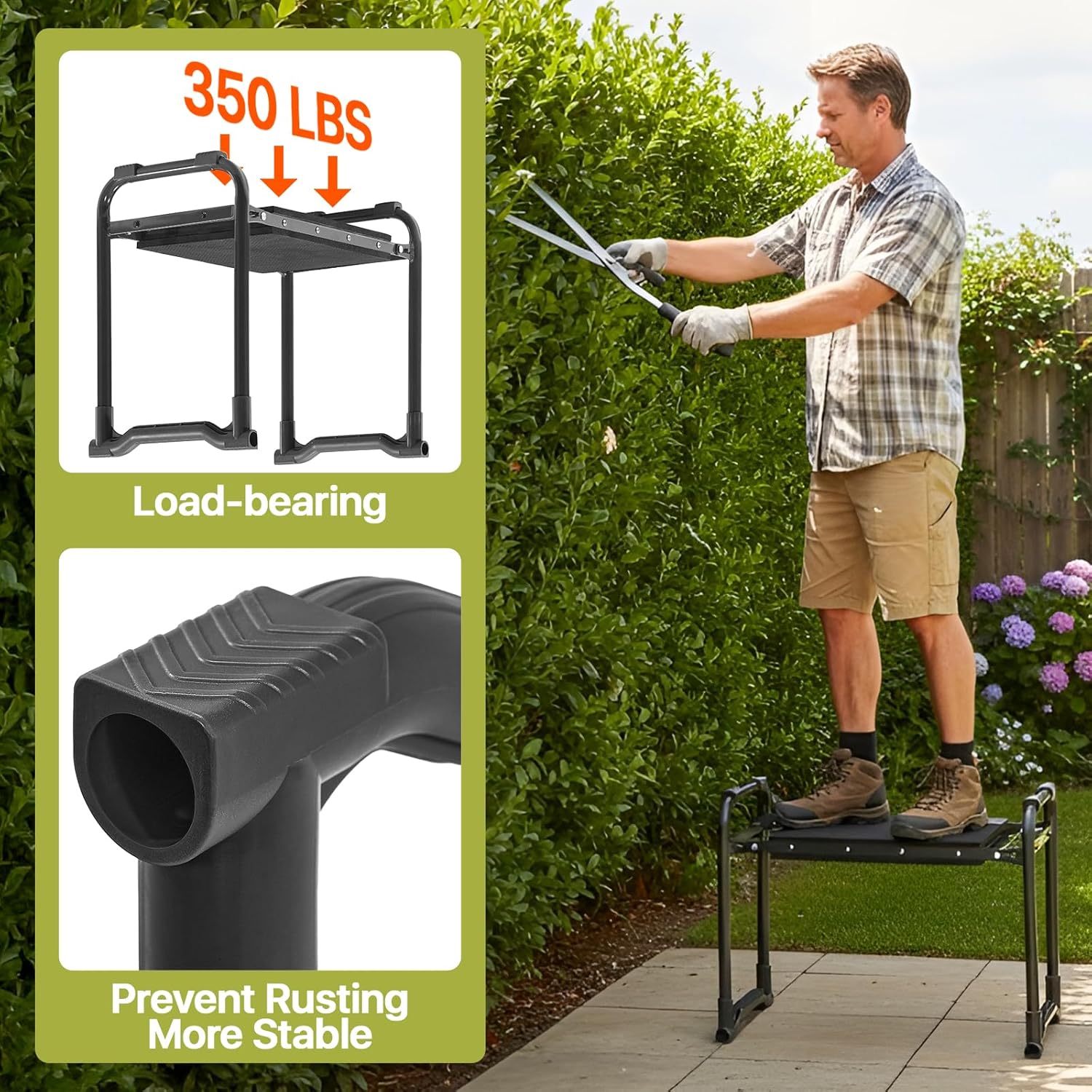 Garden Kneeler and Seat Heavy Duty, Wider and Thicker Kneeling Pad for