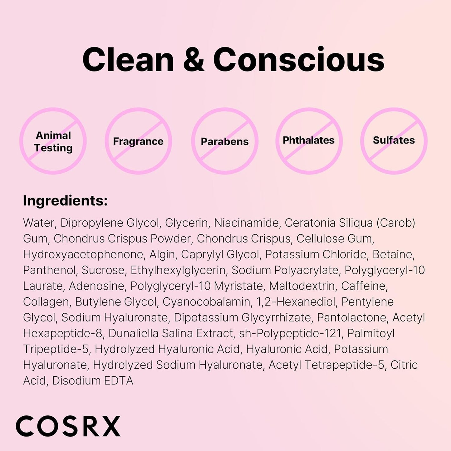 COSRX Pink Peptides Collagen Lifting Glow Hydrogel Face Masks Skincare