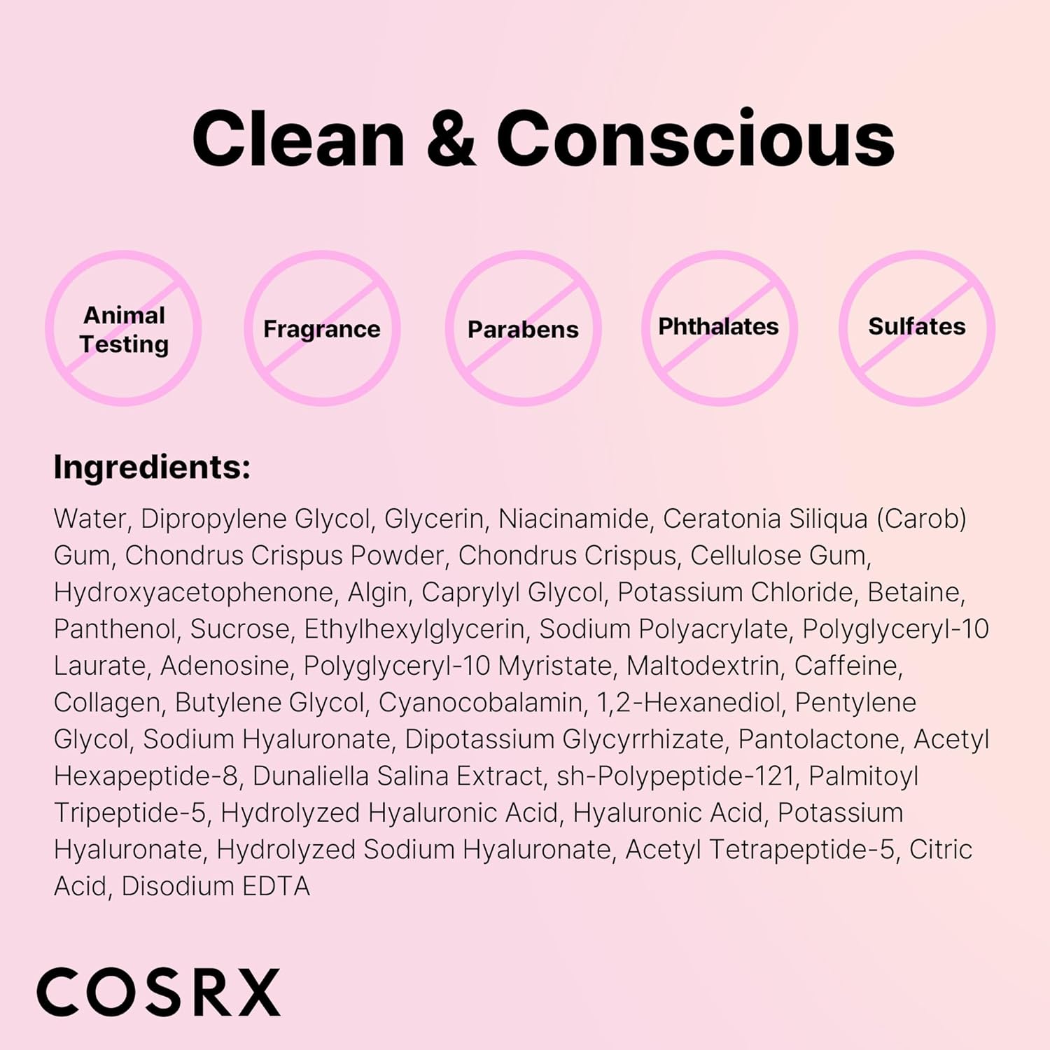 COSRX Pink Peptides Collagen Lifting Glow Hydrogel Face Masks Skincare