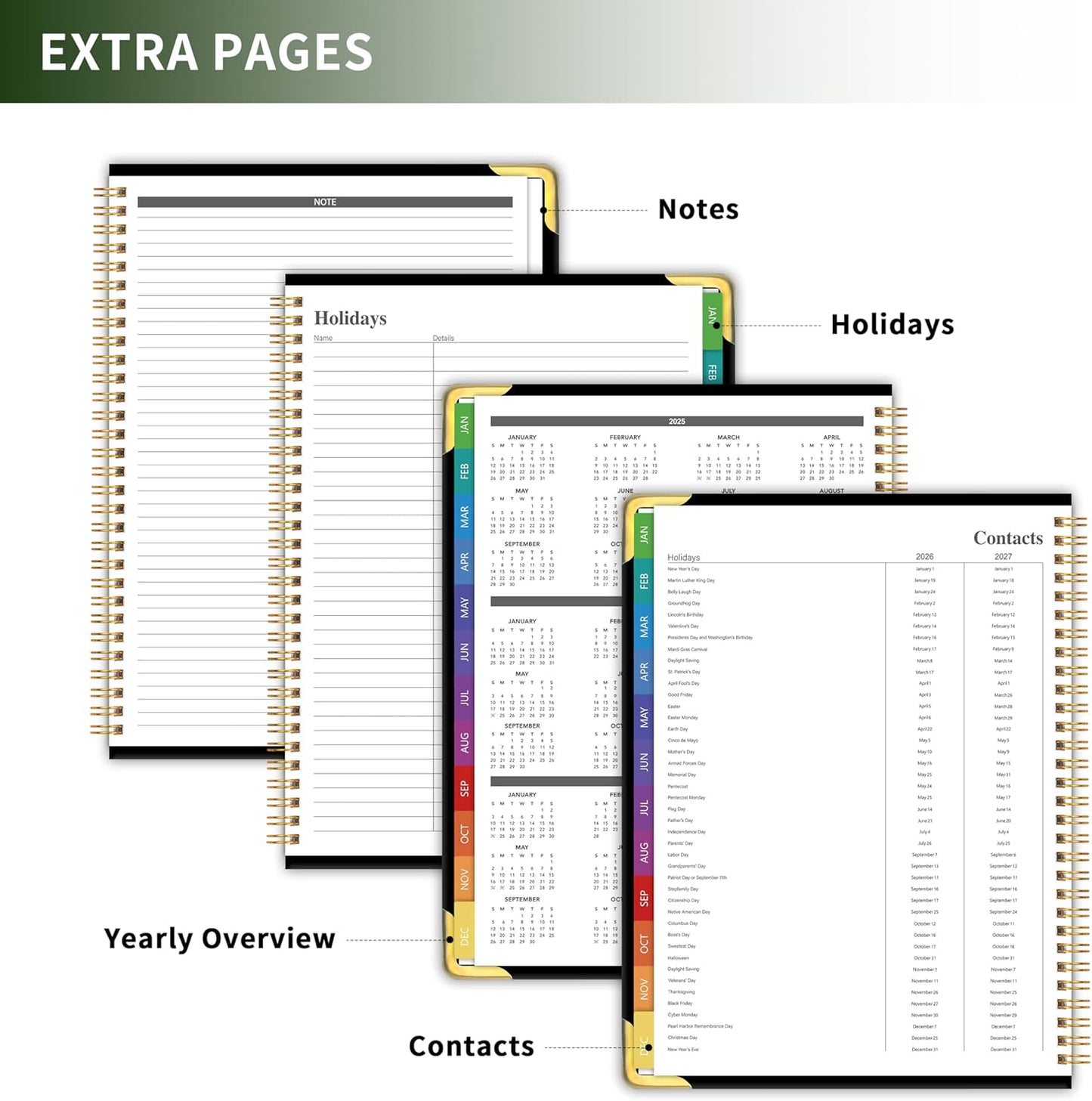 Planner -2026, Hardcover Weekly & Monthly Calendar Planner, January 20