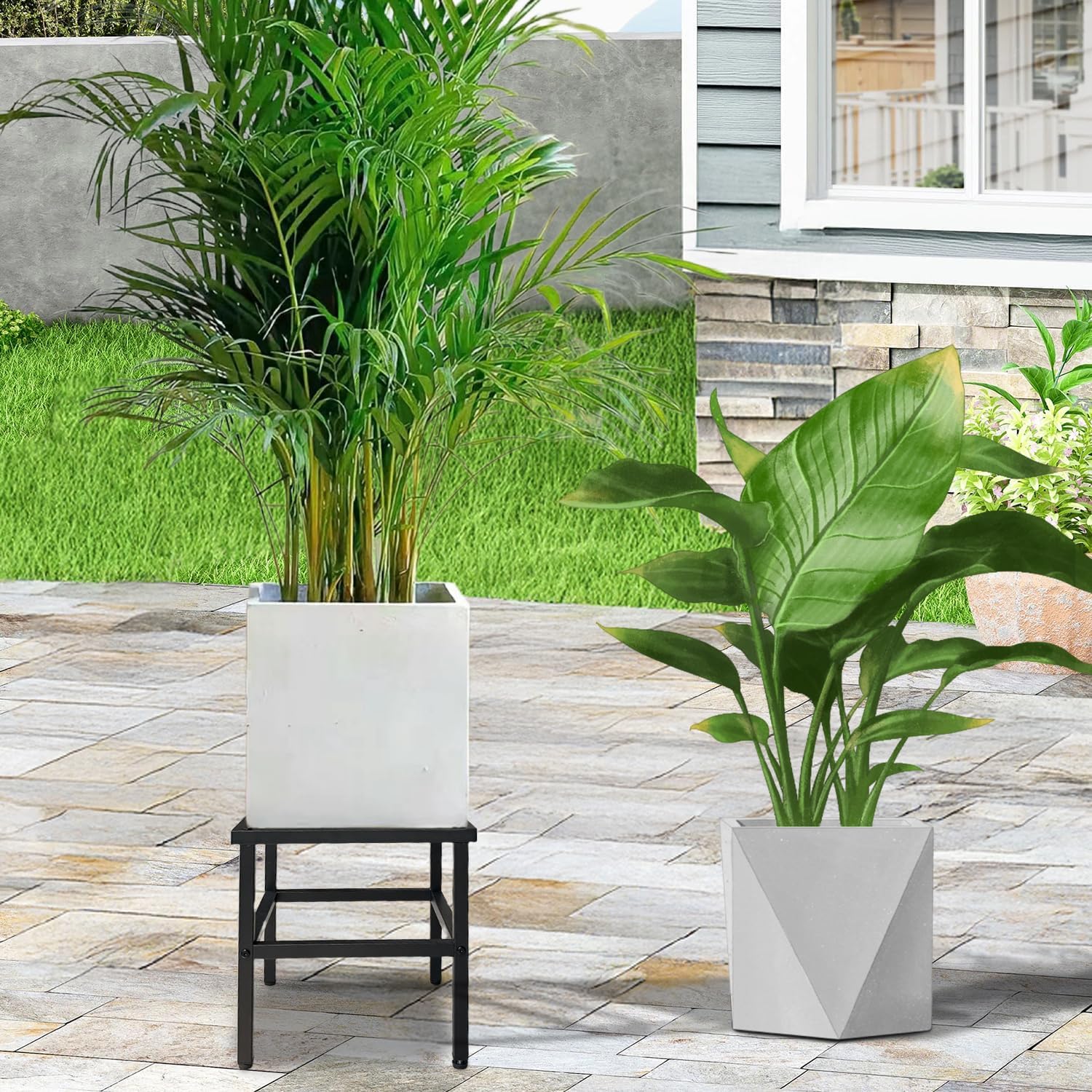 Plant Stand Indoor Outdoor,13 Inch Metal Plant Stands Riser,Heavy Duty
