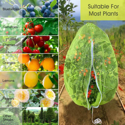 Fruit Tree Netting, RIFNY Large 7 x 6 FT Blueberry Bush Netting Cover 