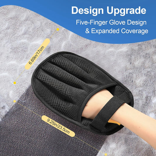 Pet Hair Removal Glove for Cats & Dogs, Upgraded Five-Finger Electrost
