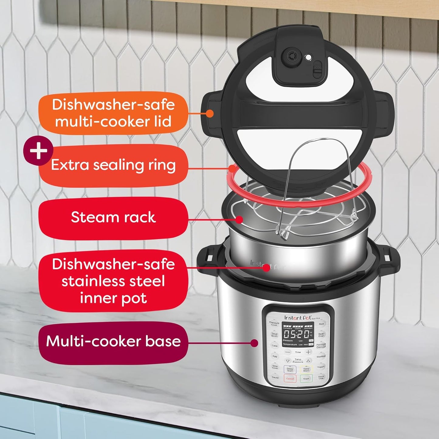 Instant Pot Duo Plus 9-in-1 Multicooker, Pressure Cooker, Slow Cook, R
