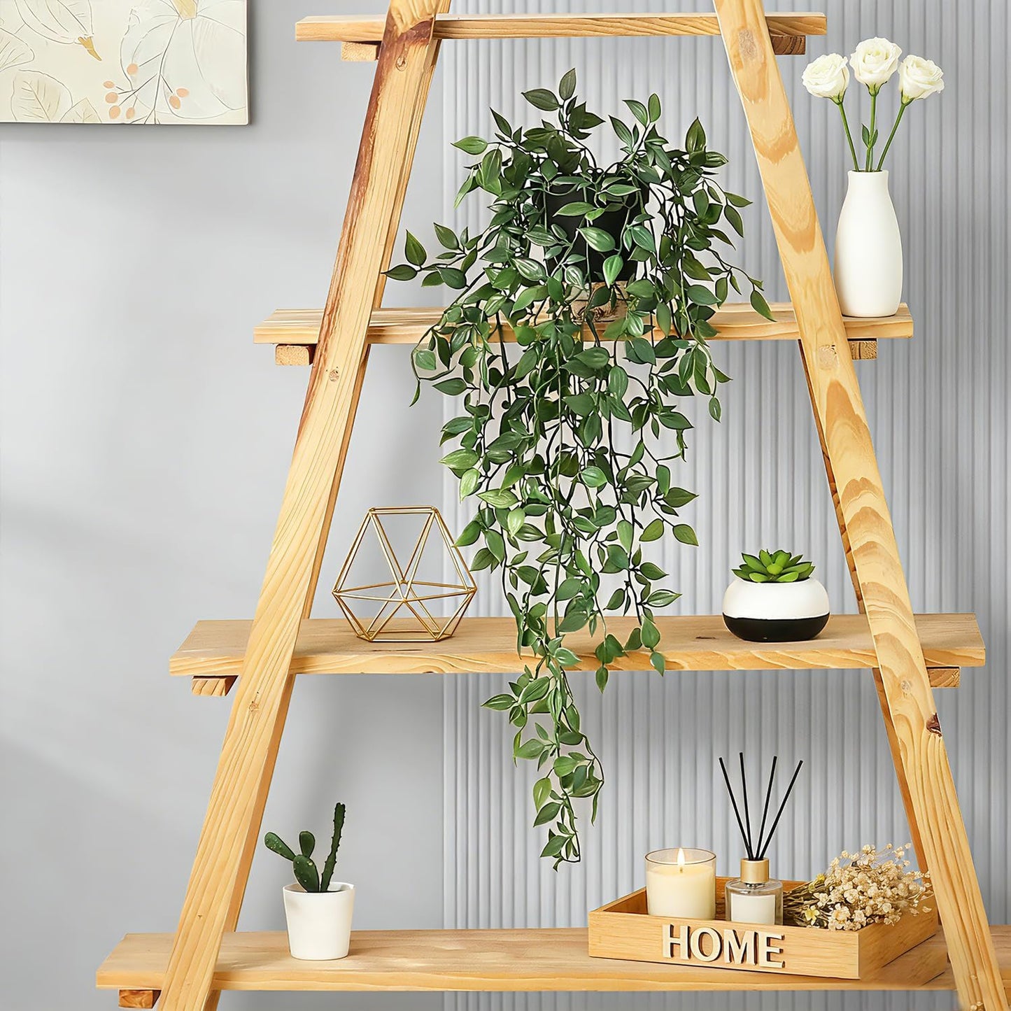 Artificial Hanging Plants,Small Potted Plants Mandala Vine Greenery with Planter for Office Living Room Bathroom Indoor Decor(2 Pcs)