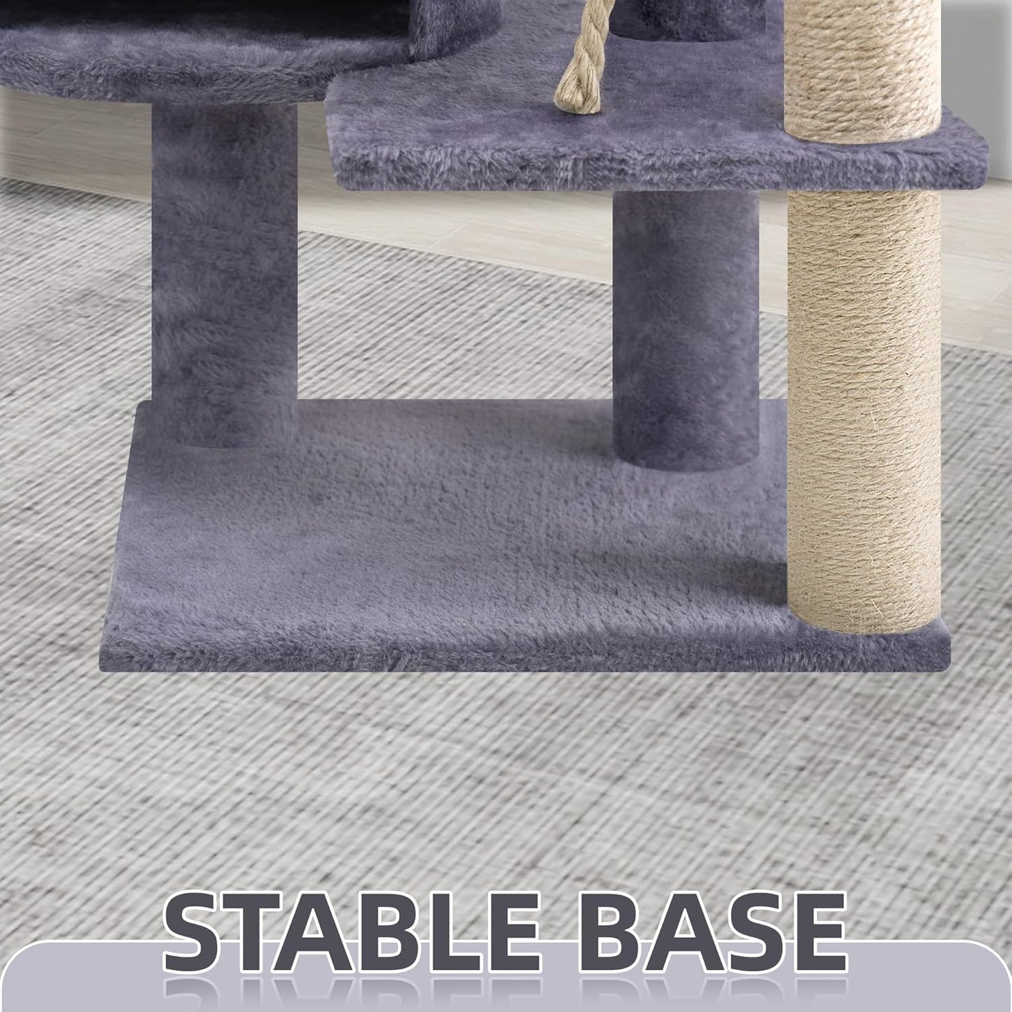TWDEPART 42.5'' Cat Tree for Indor Cats, Multifunctional Cat Tower wit