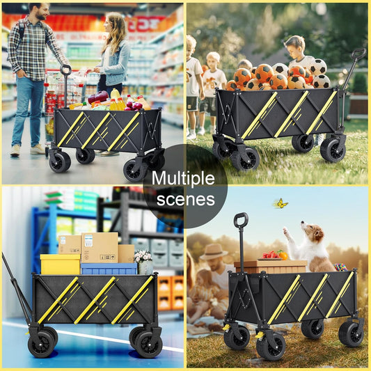Wagon cart Foldable,Portable cart,Pets carts,with Large All-Terrain Be