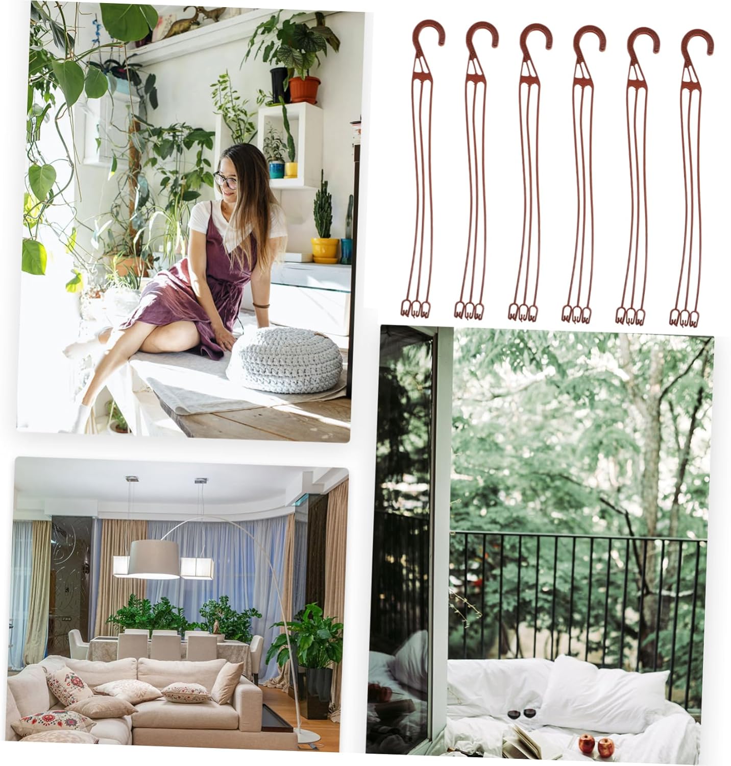 20pcs Chlorophytum Hook Plant Hanger Indoor Outdoor Heavy Duty Easy In