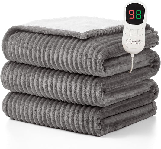 Homemate Heated Blanket Electric Throw - 50"x60" Heating Blanket Throw