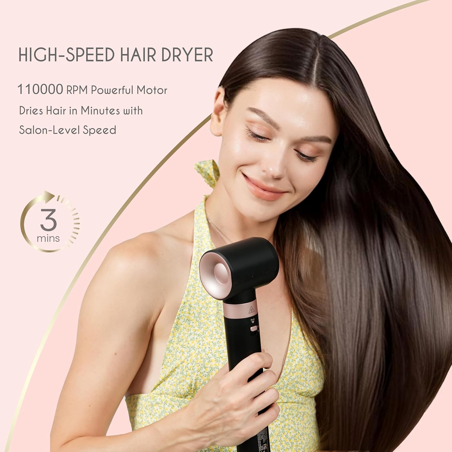 5 in 1 Ionic Hot Air Styler, 1400W Powerful Hair Dryer Brush, Auto-Wra